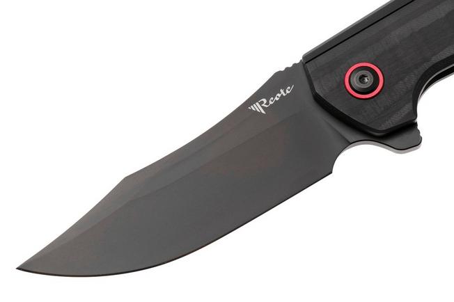 Afbeelding voor Reate Jack Jr. JJR-BL-DLC-AL-RD, Black DLC CPM S30V, Black Aluminum / Carbon Fiber, Red Hardware zakmes