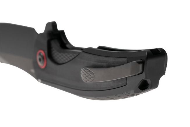 Afbeelding voor Reate Jack Jr. JJR-BL-DLC-AL-RD, Black DLC CPM S30V, Black Aluminum / Carbon Fiber, Red Hardware zakmes