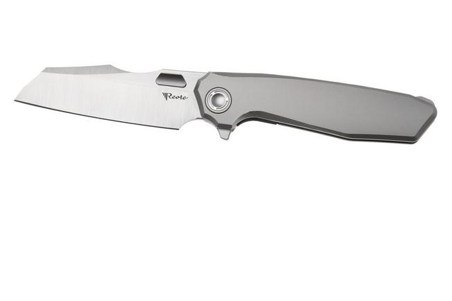 Afbeelding voor Reate Mantis Satin Elmax, Smooth Bead Blasted Titanium, zakmes