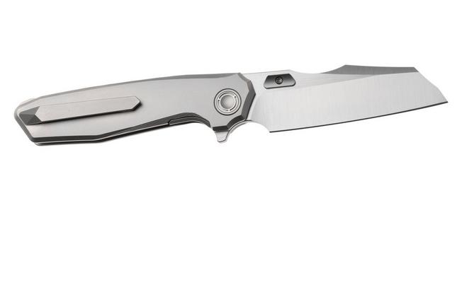 Afbeelding voor Reate Mantis Satin Elmax, Smooth Bead Blasted Titanium, zakmes