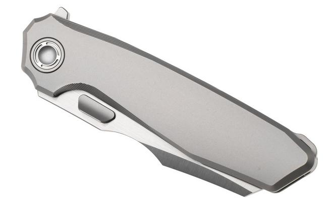 Afbeelding voor Reate Mantis Satin Elmax, Smooth Bead Blasted Titanium, zakmes