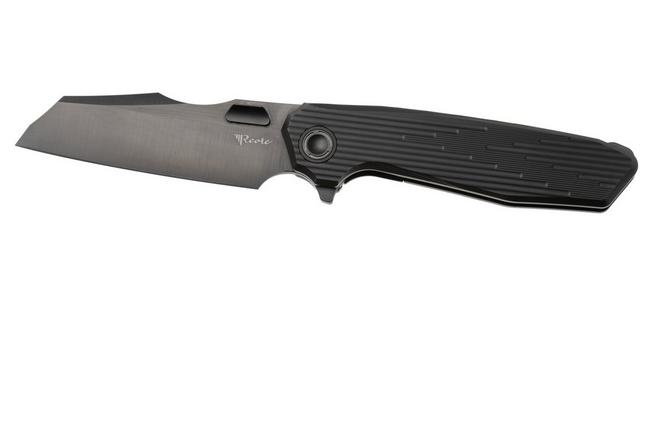 Afbeelding voor Reate Mantis Black DLC Elmax, Patterned Black DLC Titanium, zakmes