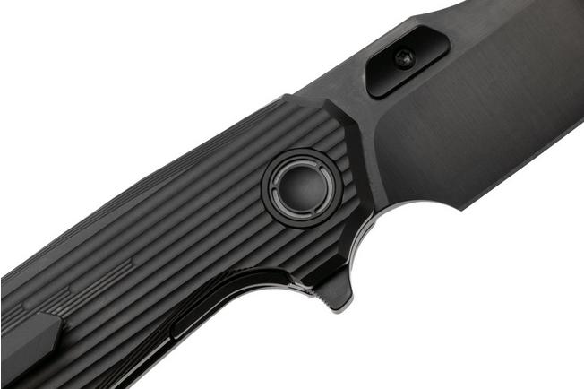 Afbeelding voor Reate Mantis Black DLC Elmax, Patterned Black DLC Titanium, zakmes
