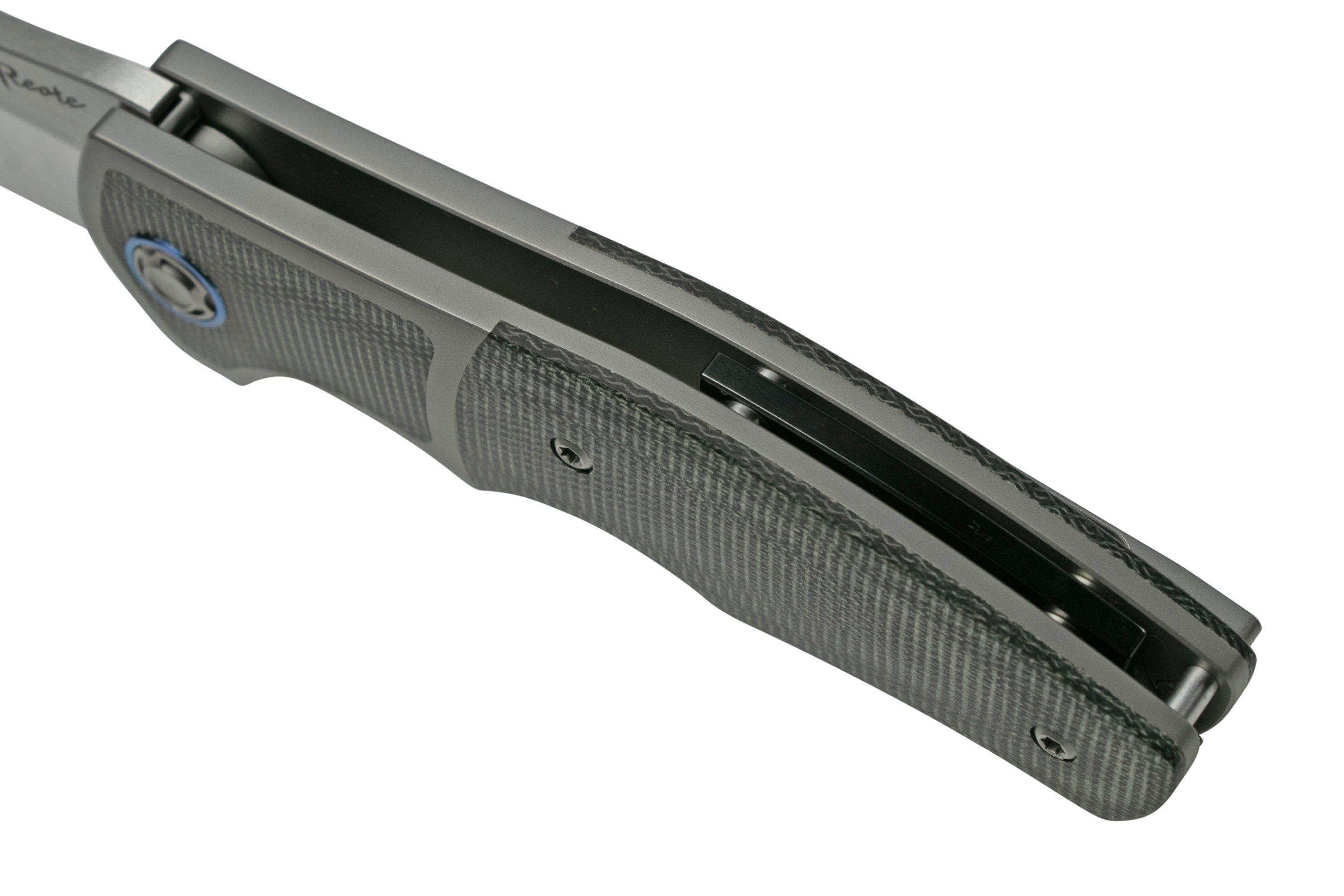 Reate Mini Crossroads M390, Micarta schwarz MCR-BLM Taschenmesser ...