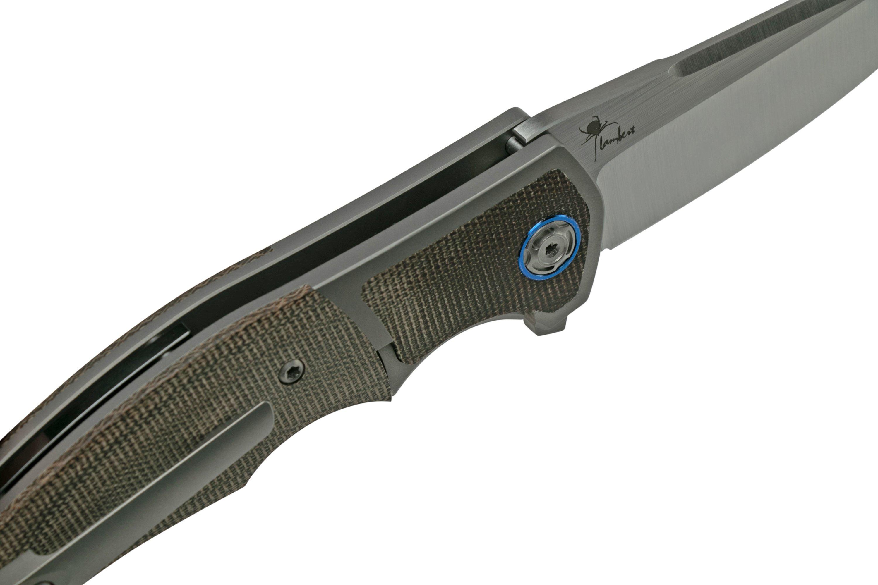 Reate Mini Crossroads M390, Green Micarta MCR-GRM zakmes, Kirby Lambert ...
