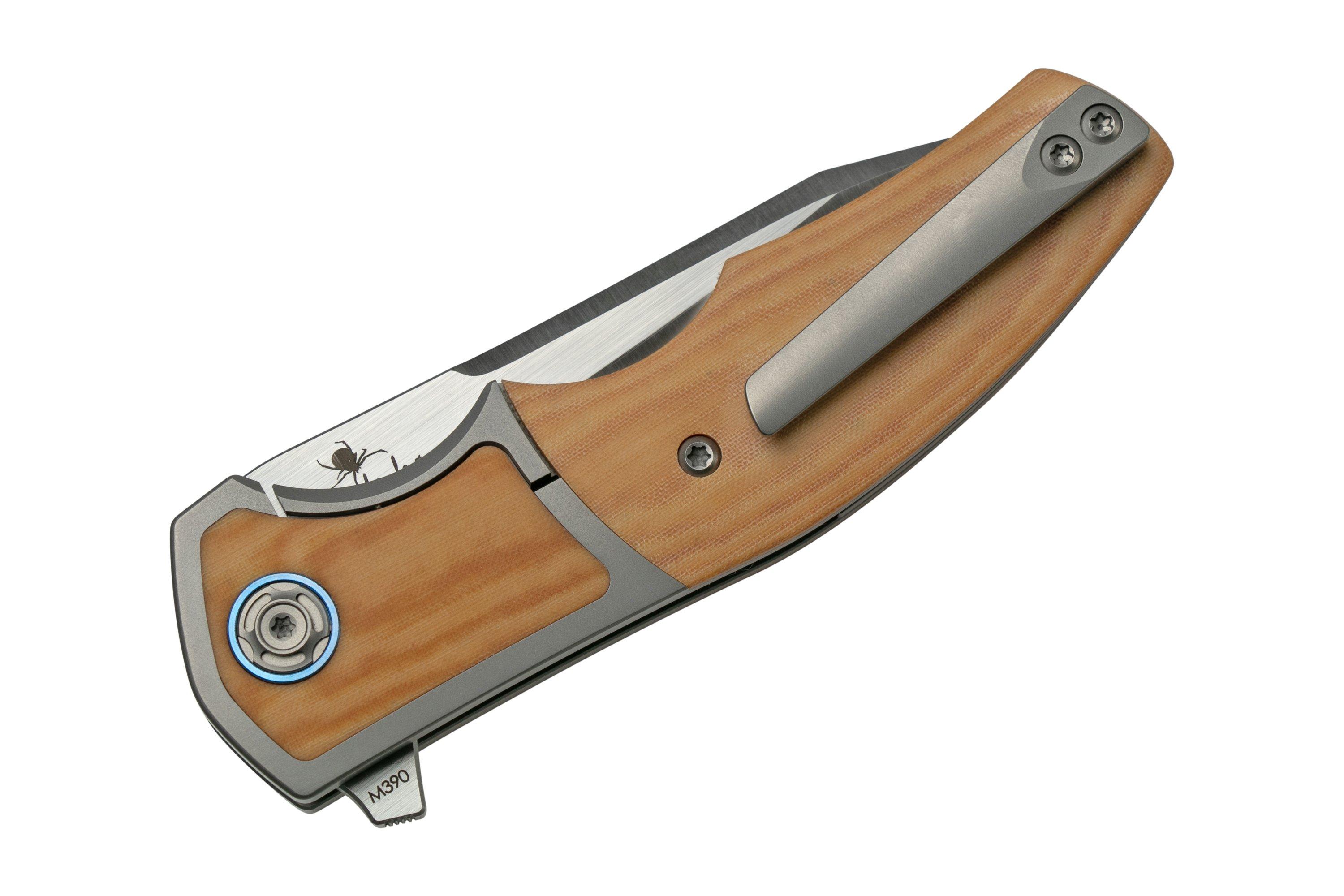 Reate Mini Crossroads M390 White Micarta MCR WHM pocket knife Kirby