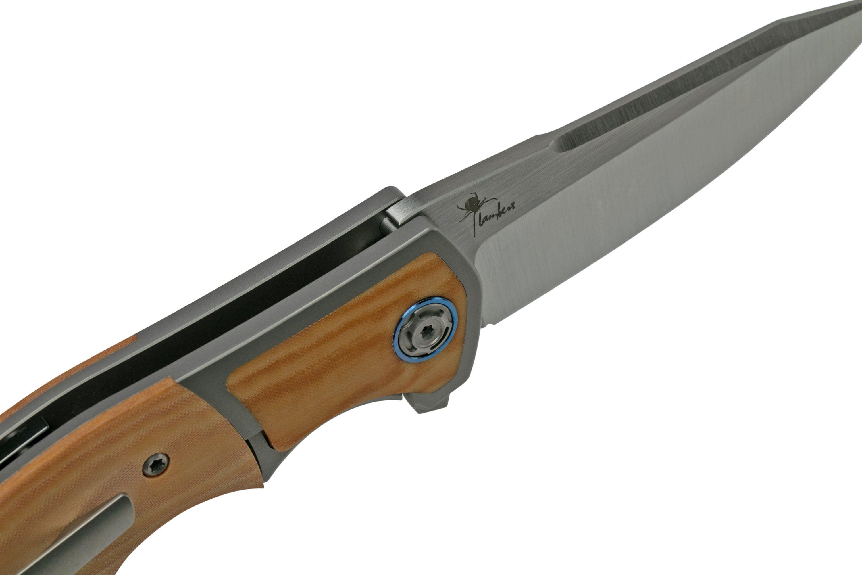 Reate Mini Crossroads M390 White Micarta MCR WHM pocket knife Kirby