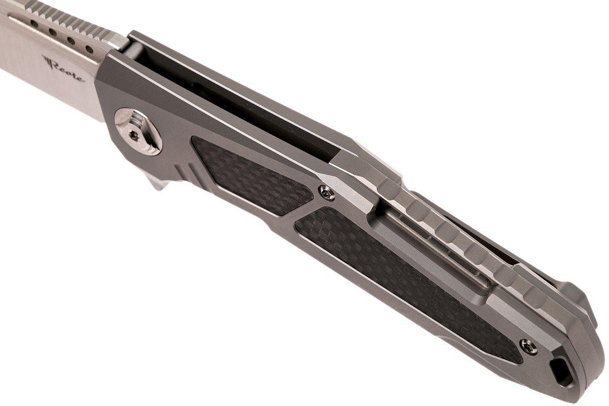 Reate K3 Carbonfibre Inlay, Droppoint CTS-204P Satin Finish pocket 