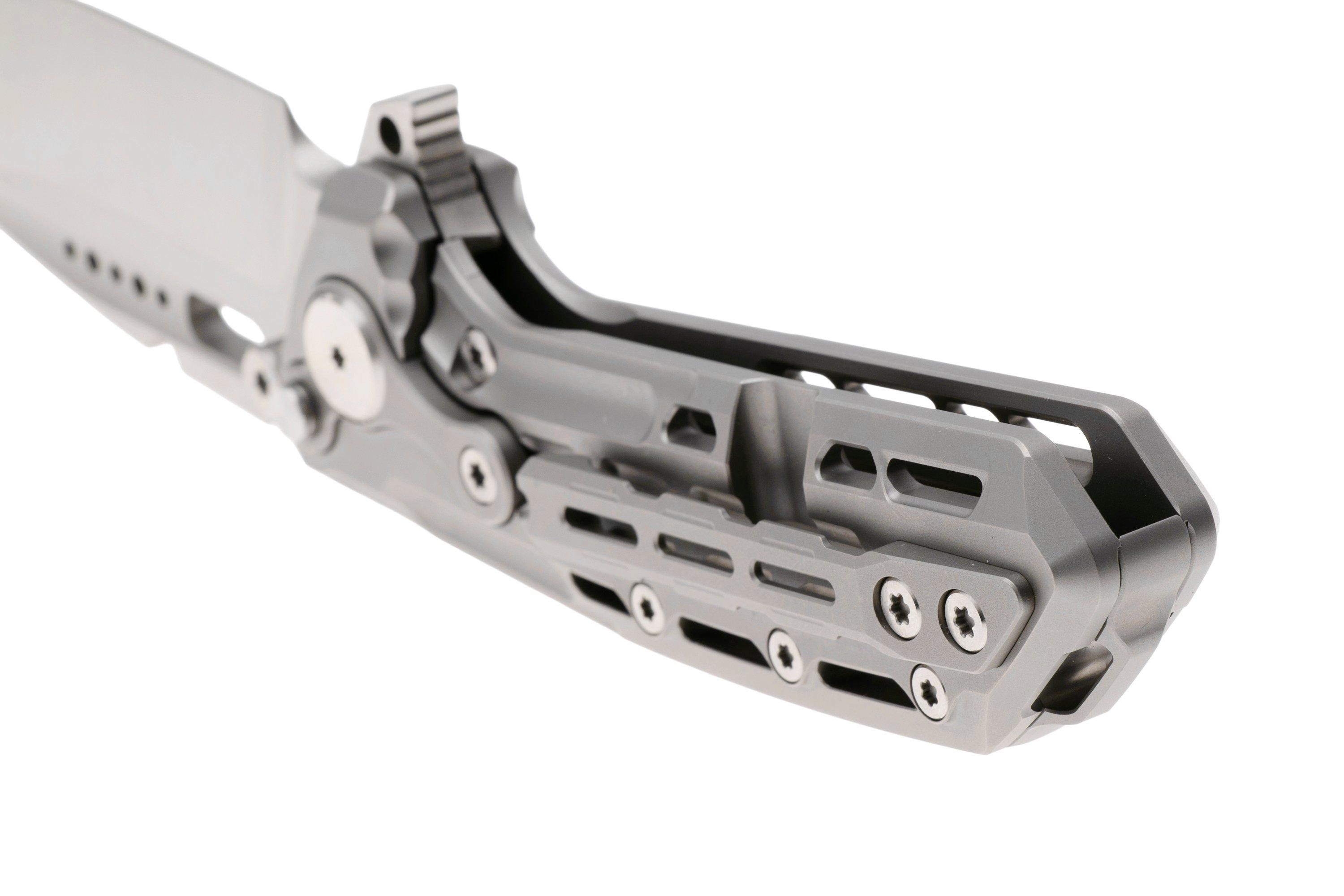 Reate Terminator TX228, Satin M390, Bead Blasted Titanium, zakmes ...