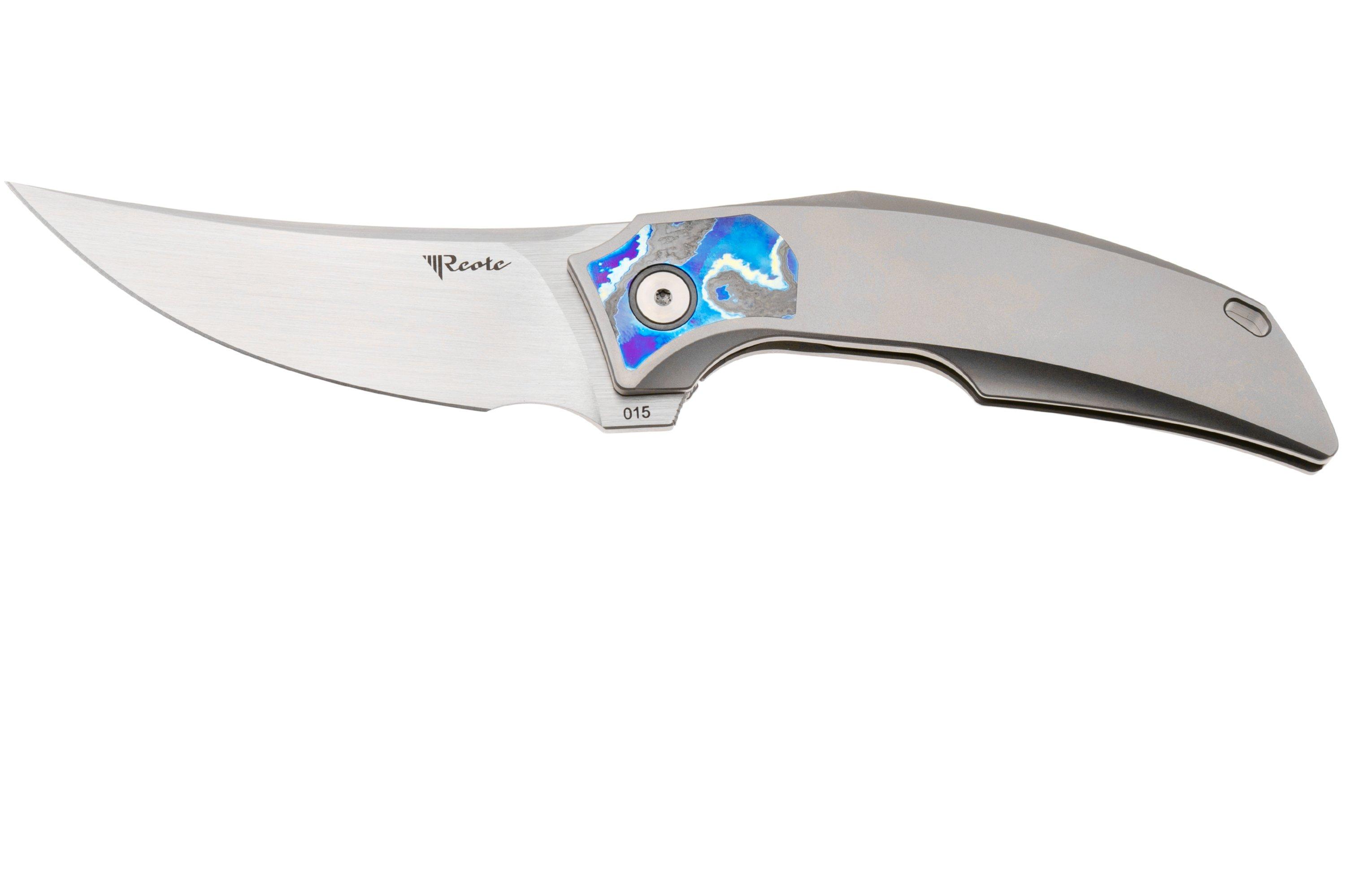 Reate Velocity Hand Satin Elmax, Bead Blasted Titanium Zircute