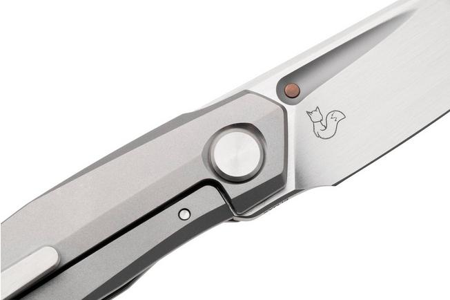 Afbeelding voor Reate VK-ANUB-TI-BB, Darkwashed Elmax, Bead Blasted Titanium zakmes, Vulpex Knives design