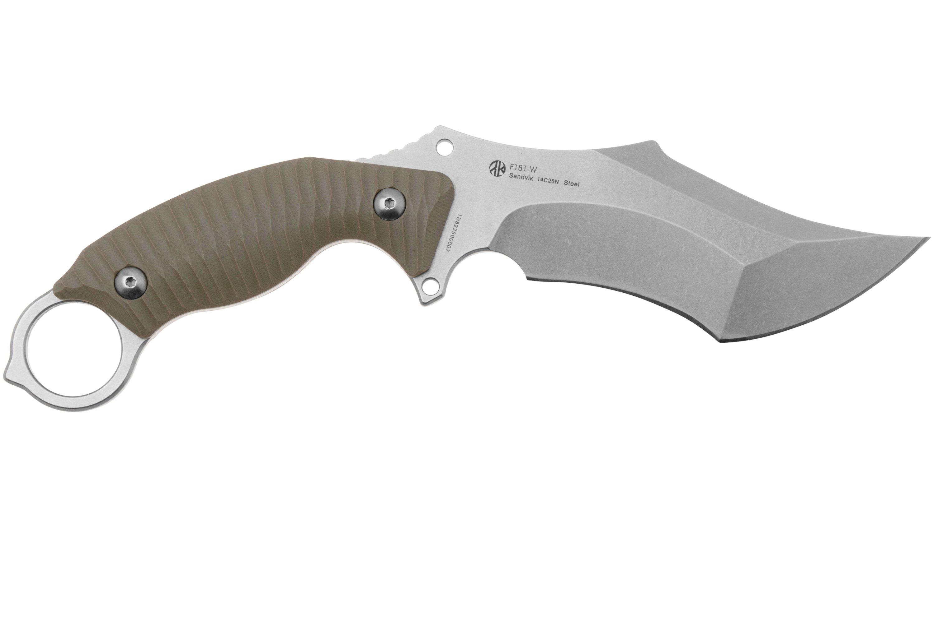 Ruike F181-W 14C28N, Sand Coyote G10, tactical knife | Advantageously ...