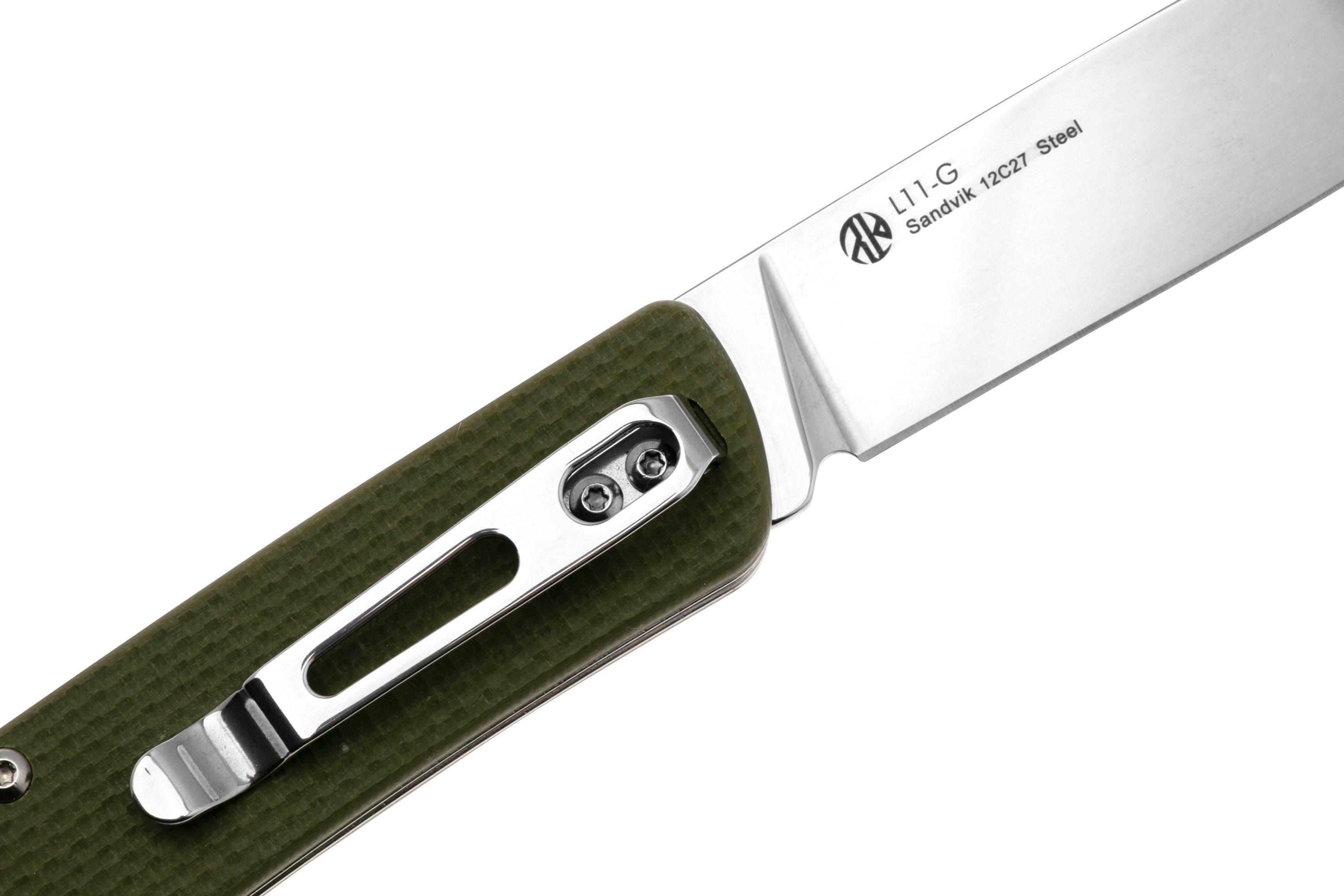 Ruike L11-G 12C27, Green G10, pocket knife | Advantageously shopping at ...