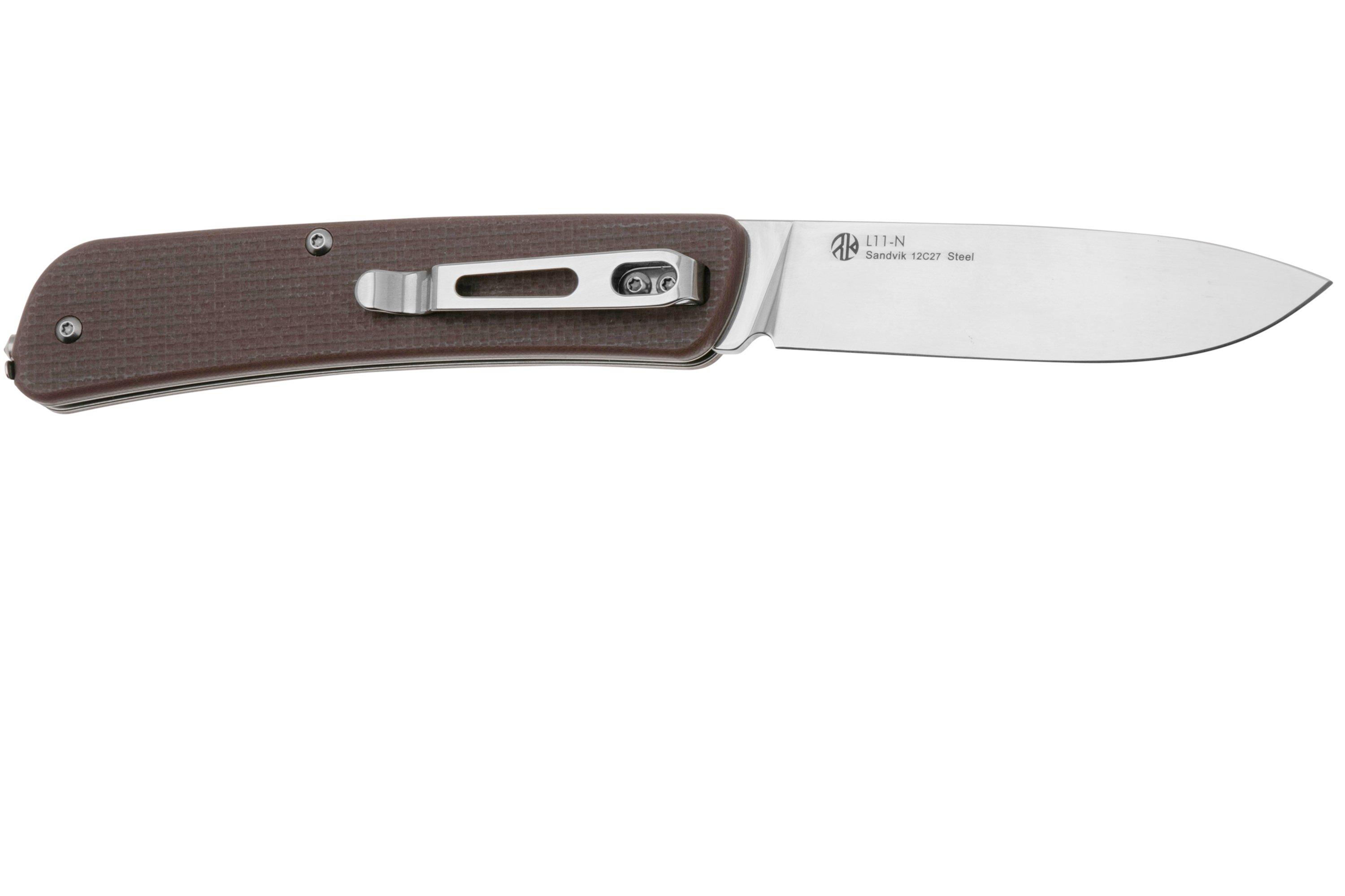 Ruike L11-N 12C27, Brown G10, pocket knife | Advantageously shopping at ...