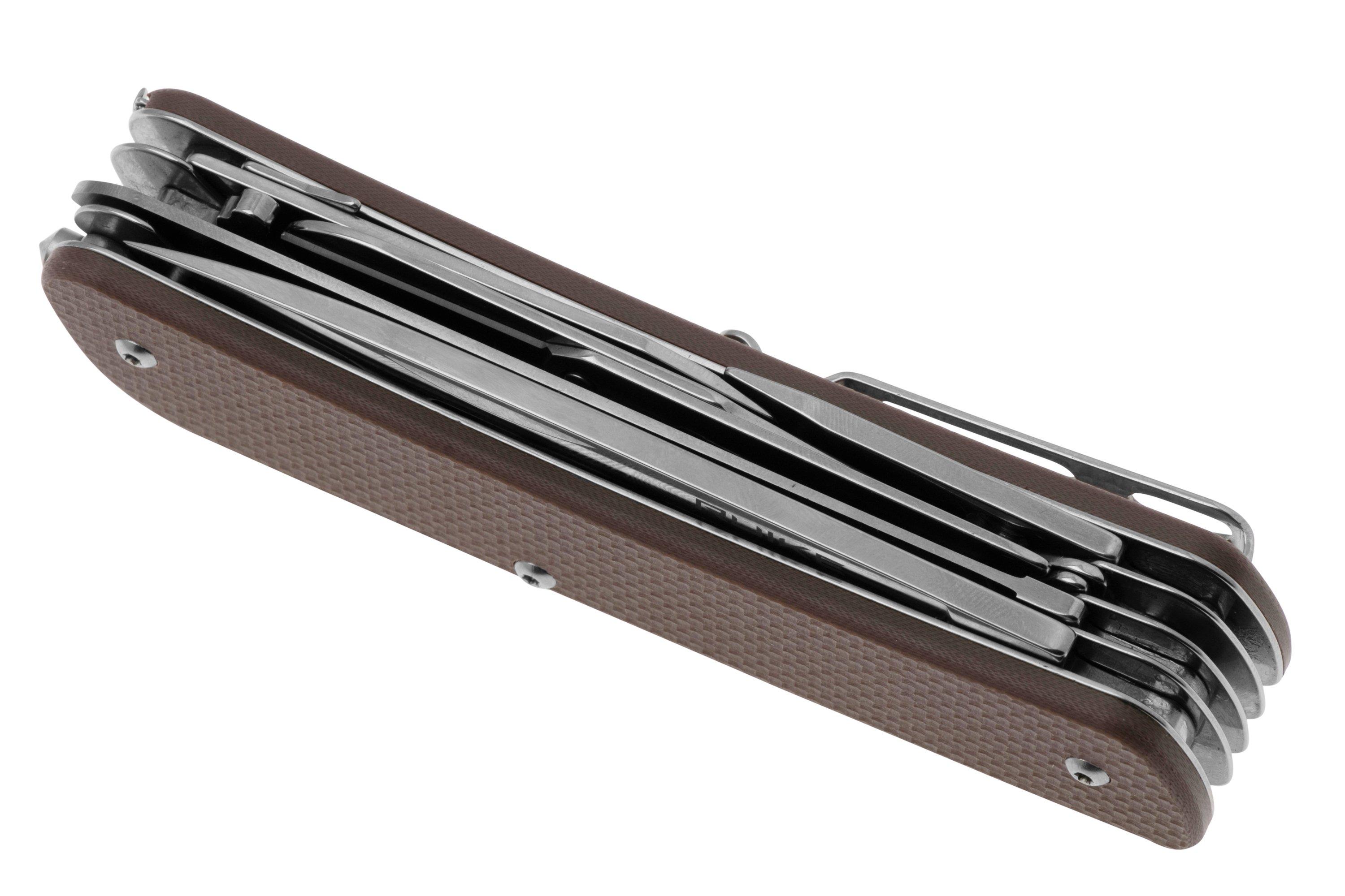 ruirui☆ Nóż składany Ruike L42-N 12C27, Brown G10 | Zalety robienia