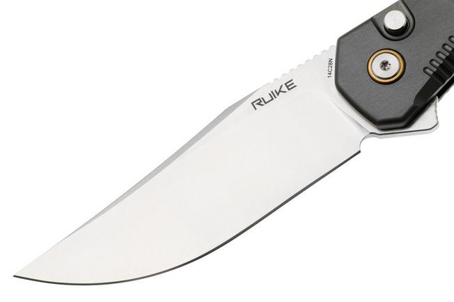 Afbeelding voor Ruike P192-AK Satin 14C28N, Black Aluminum, zakmes