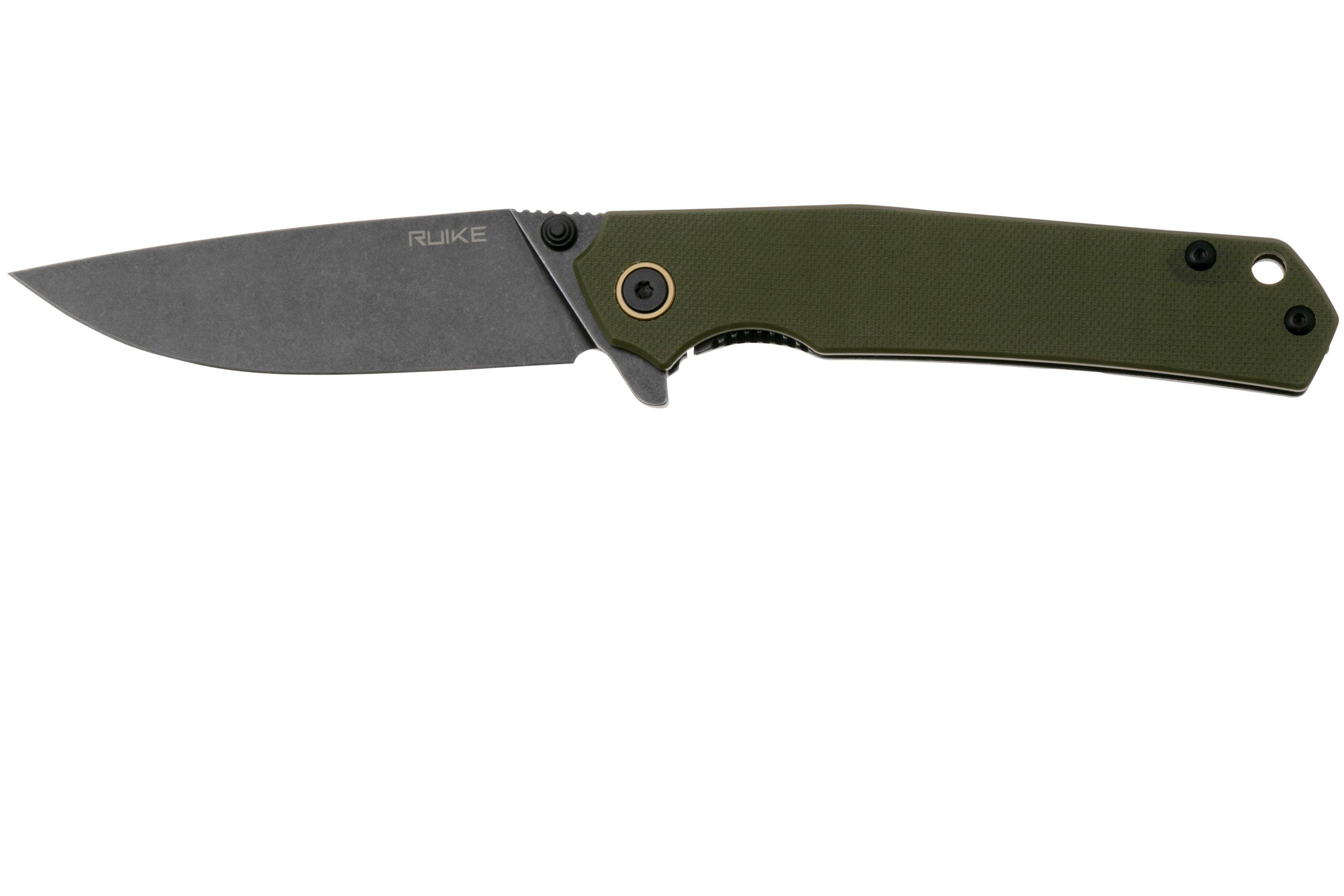 Ruike P801-G 14C28N, Green G10 Stainless, pocket knife | Advantageously ...