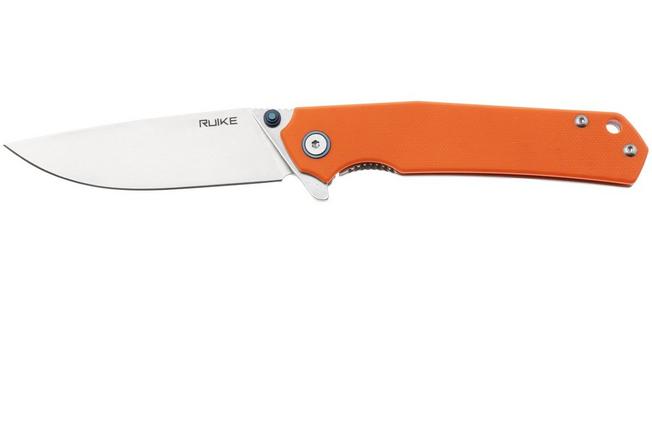 Afbeelding voor Ruike P801-J Stonewashed 14C28N, Orange Aluminum, zakmes