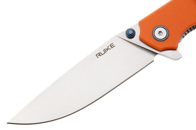 Afbeelding voor Ruike P801-J Stonewashed 14C28N, Orange Aluminum, zakmes