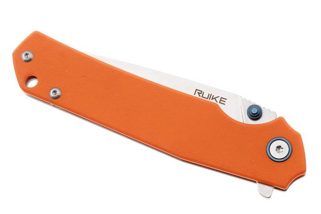 Afbeelding voor Ruike P801-J Stonewashed 14C28N, Orange Aluminum, zakmes