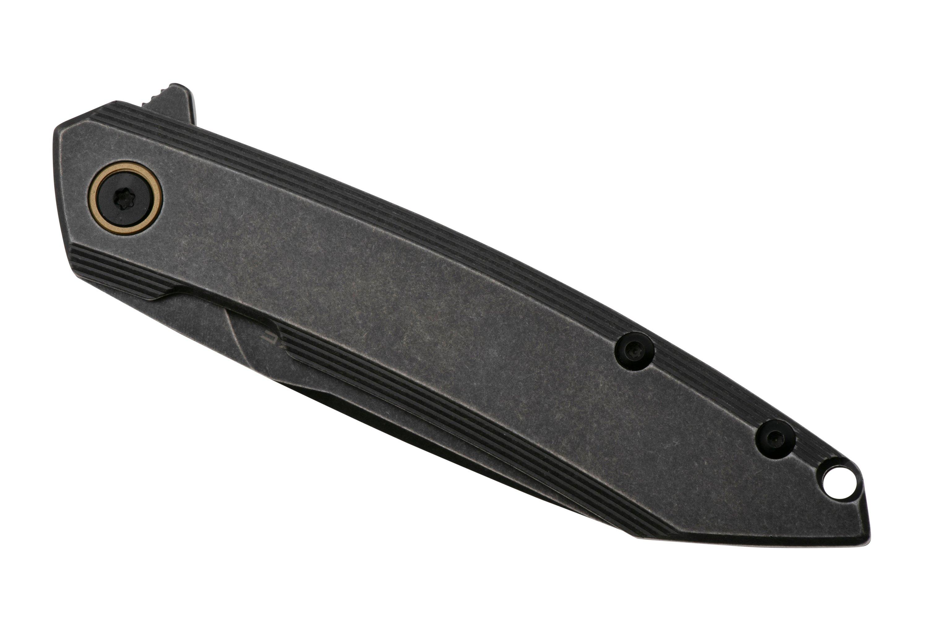 Ruike P831S-SB Black 14C28N, Black Stainless Steel Handle, pocket