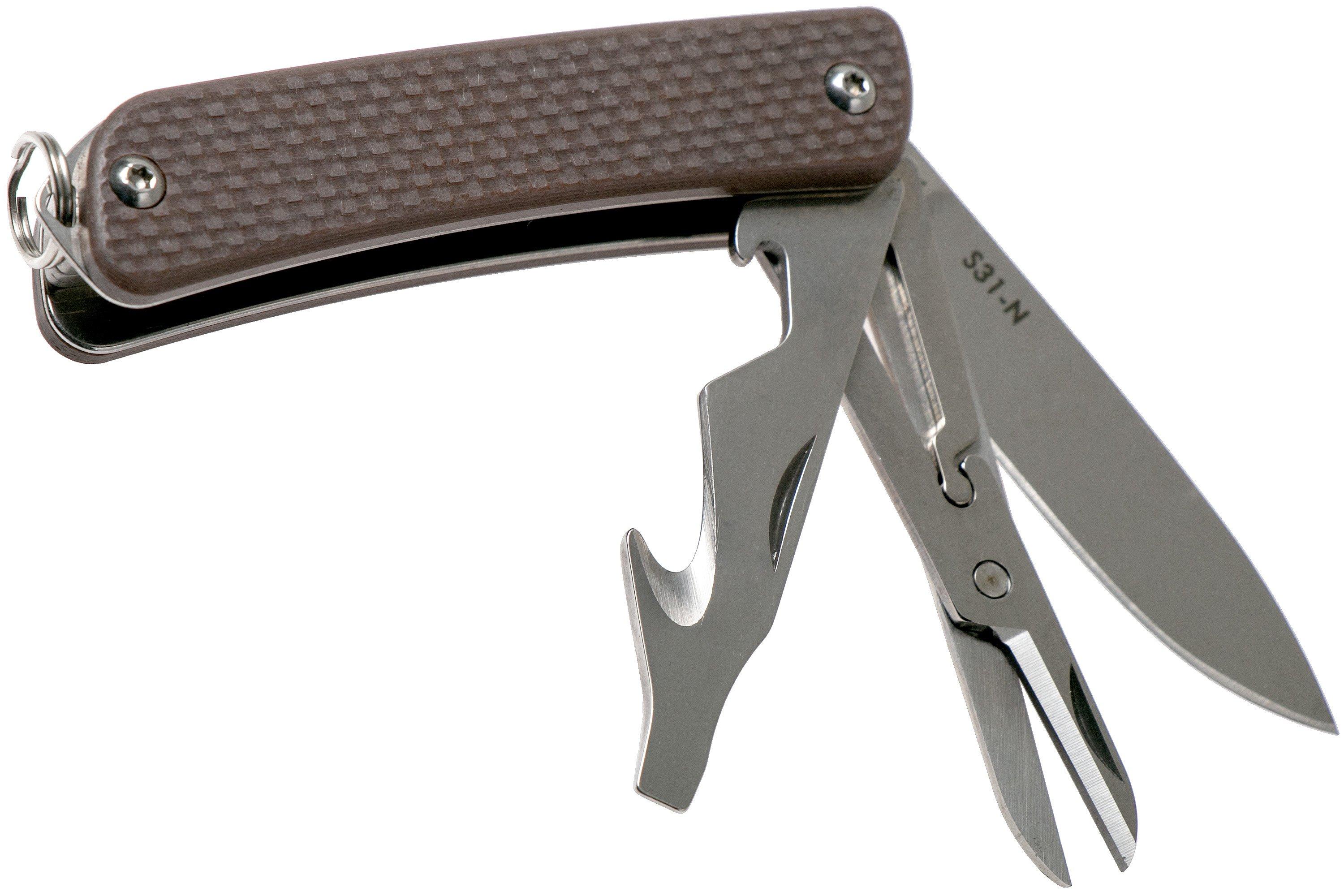 Ruike S31-N Brown keychain pocket knife | Advantageously shopping at ...