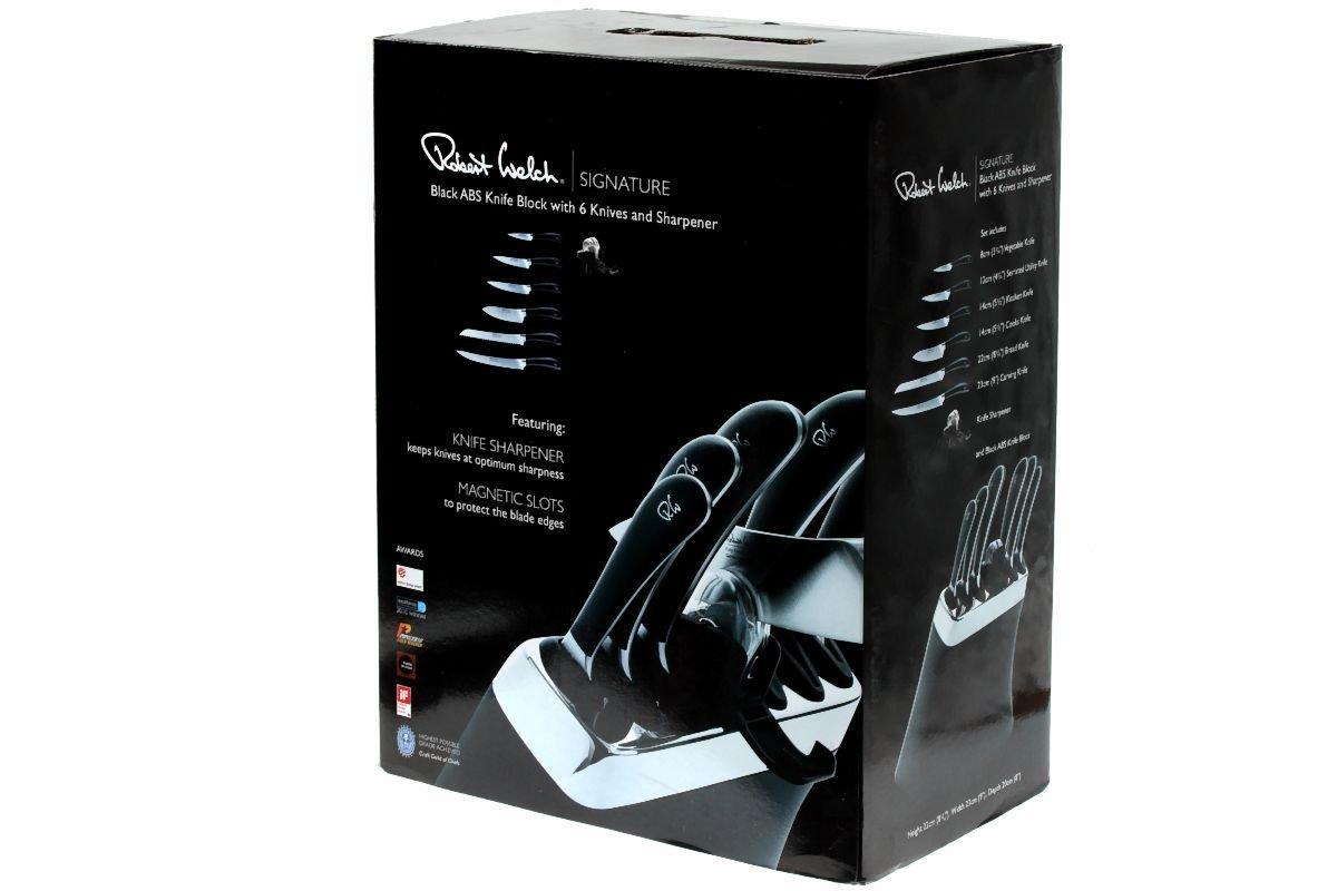 Robert Welch Signature Six Piece Knife Block Set with Sharpener