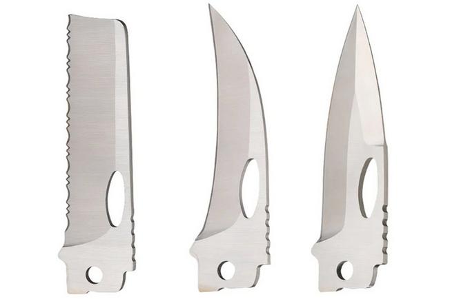 Afbeelding voor Roxon Phantom BA050607 8Cr13MoV BA05 Serrated Blade, BA06 Talon Blade en BA07 Spear Point Blade, 3 vervangbare lemmeten voor Phantom-systeem
