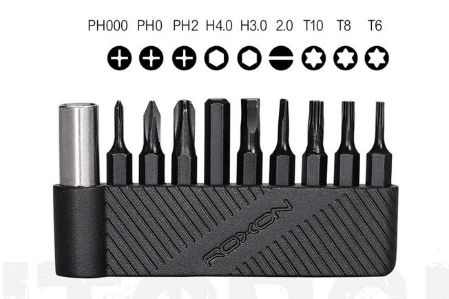 Bild für Roxon BITS01 9-teiliges Bit-Set mit magnetischem Verlängerungshalter für KS2E, H1, S802S, S803E, M2, M3 und S504G