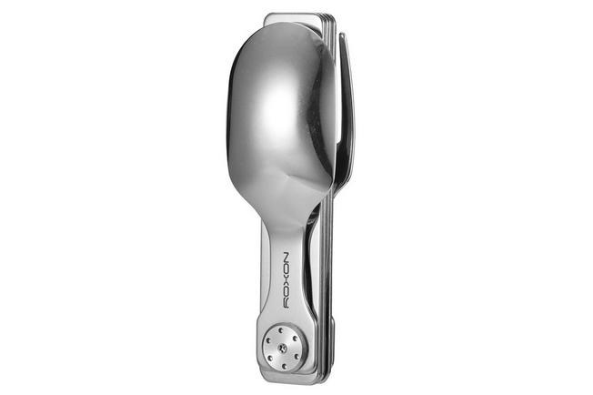 Afbeelding voor Roxon 3-in-1 Folding Cutlery Travel Set C1S Stainless Steel, outdoorbestek