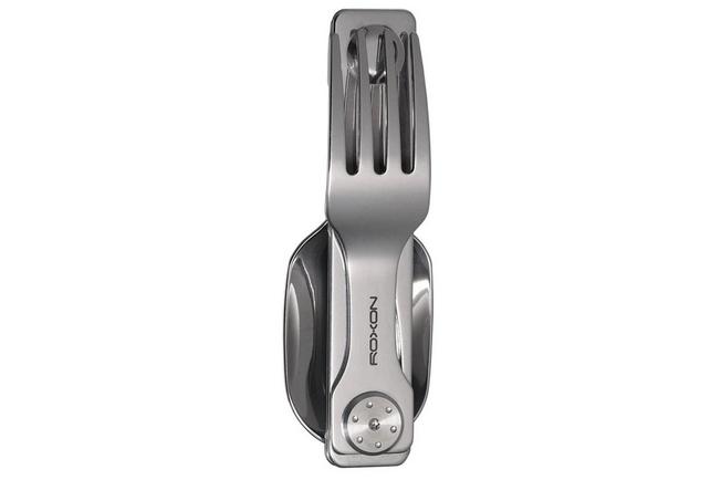 Afbeelding voor Roxon 2-in-1 Folding Camp Cutlery Set Spoon & Fork C2 Stainless Steel, outdoorbestek