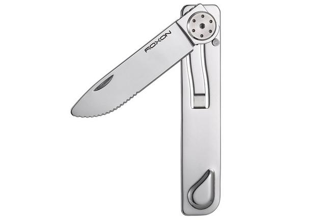 Afbeelding voor Roxon 2-in-1 Folding Cutlery Set Knife & Fork C3 Stainless Steel, outdoorbestek