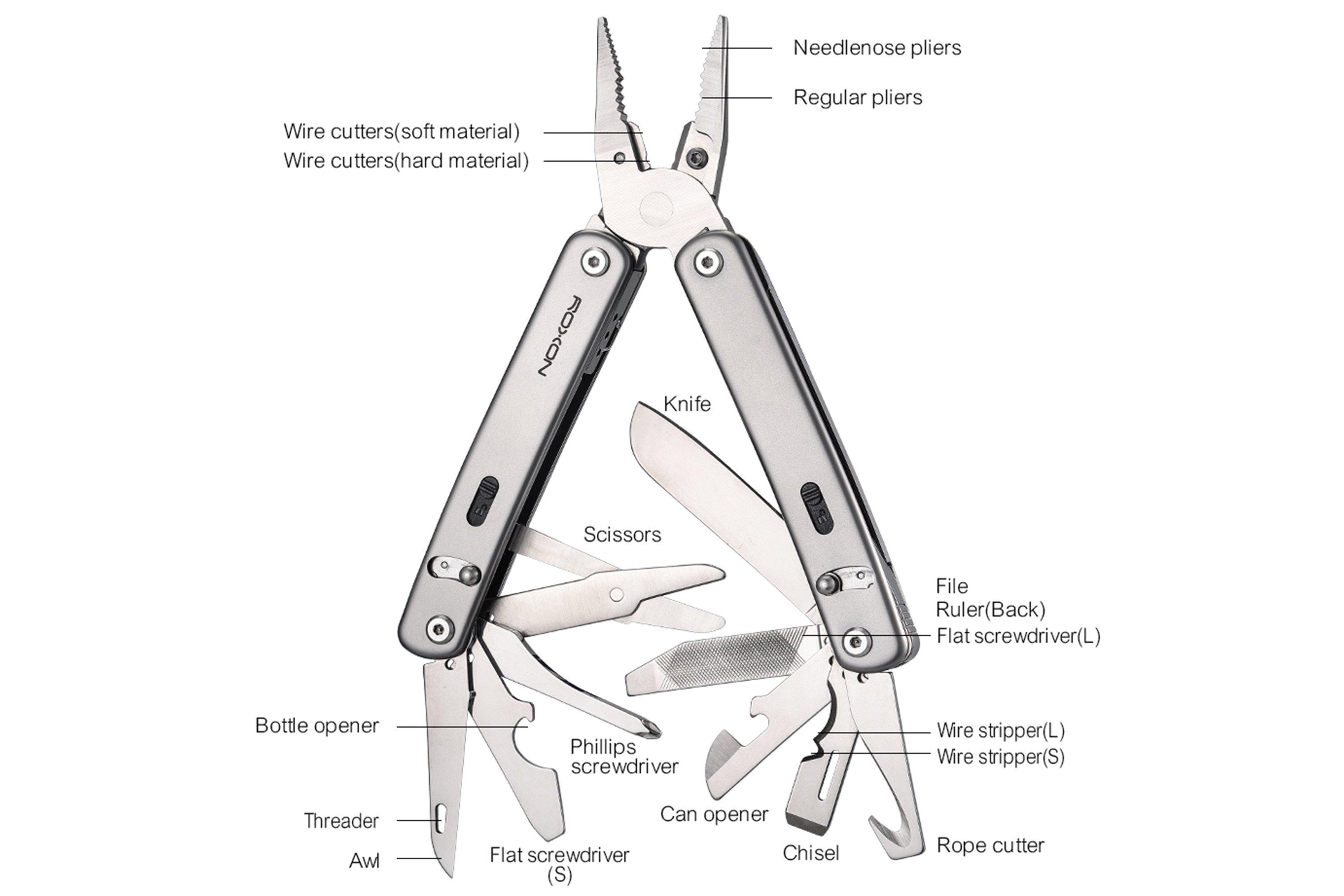 Roxon Flex Modular Multi-Tool S804G Stainless Steel, multitool ...