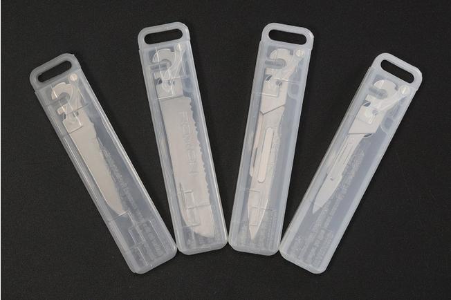 Afbeelding voor Roxon Flex FT02 Small Serrated Blade, Scalpel #3, Scalpel #4, Large Serrated Blade, 4 vervangbare tools voor Flex-systeem