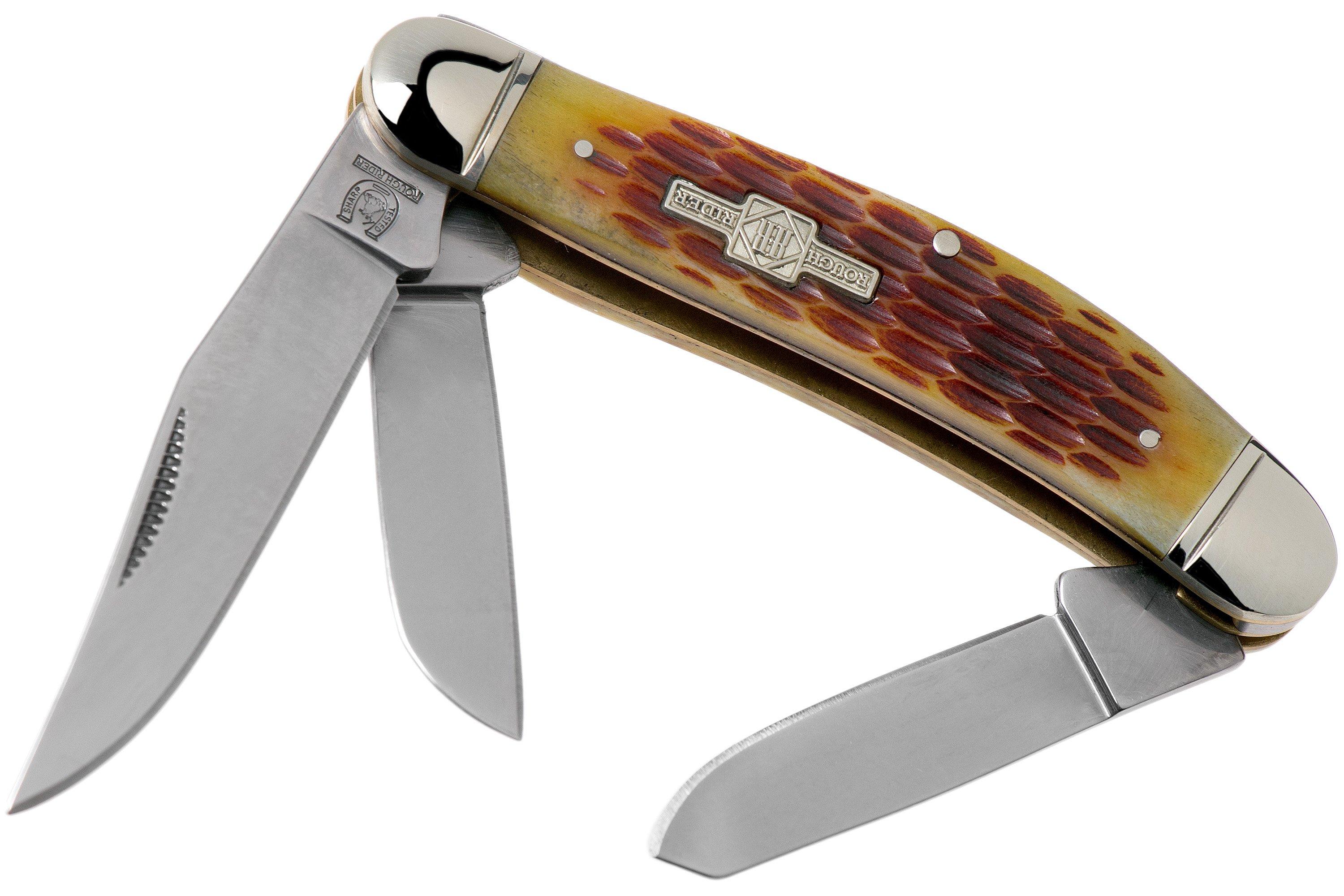 Rough Ryder Sowbelly Stockman Amber Bone RR080 slipjoint pocket