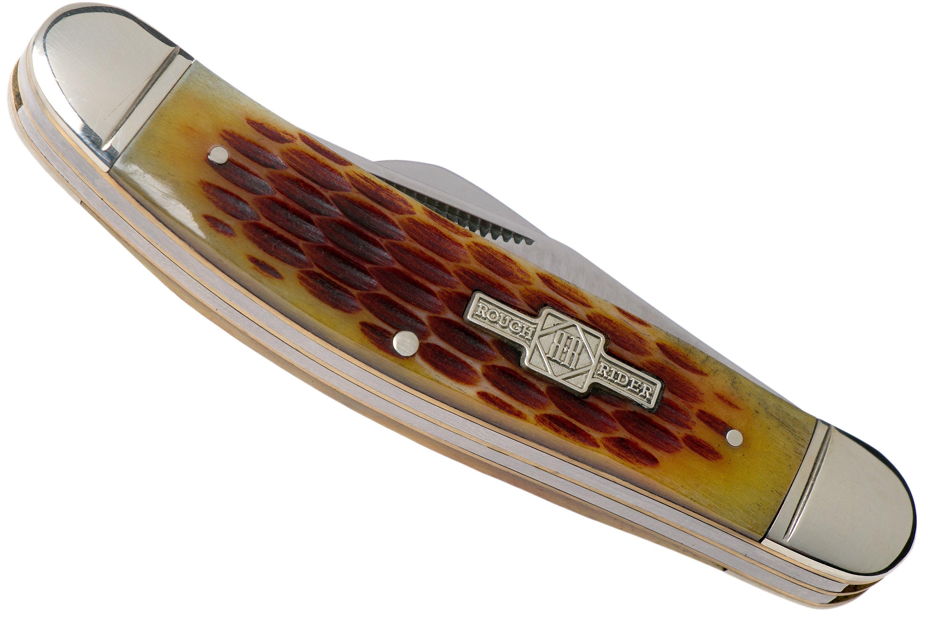 Rough Ryder Sowbelly Stockman Amber Bone RR080 slipjoint pocket