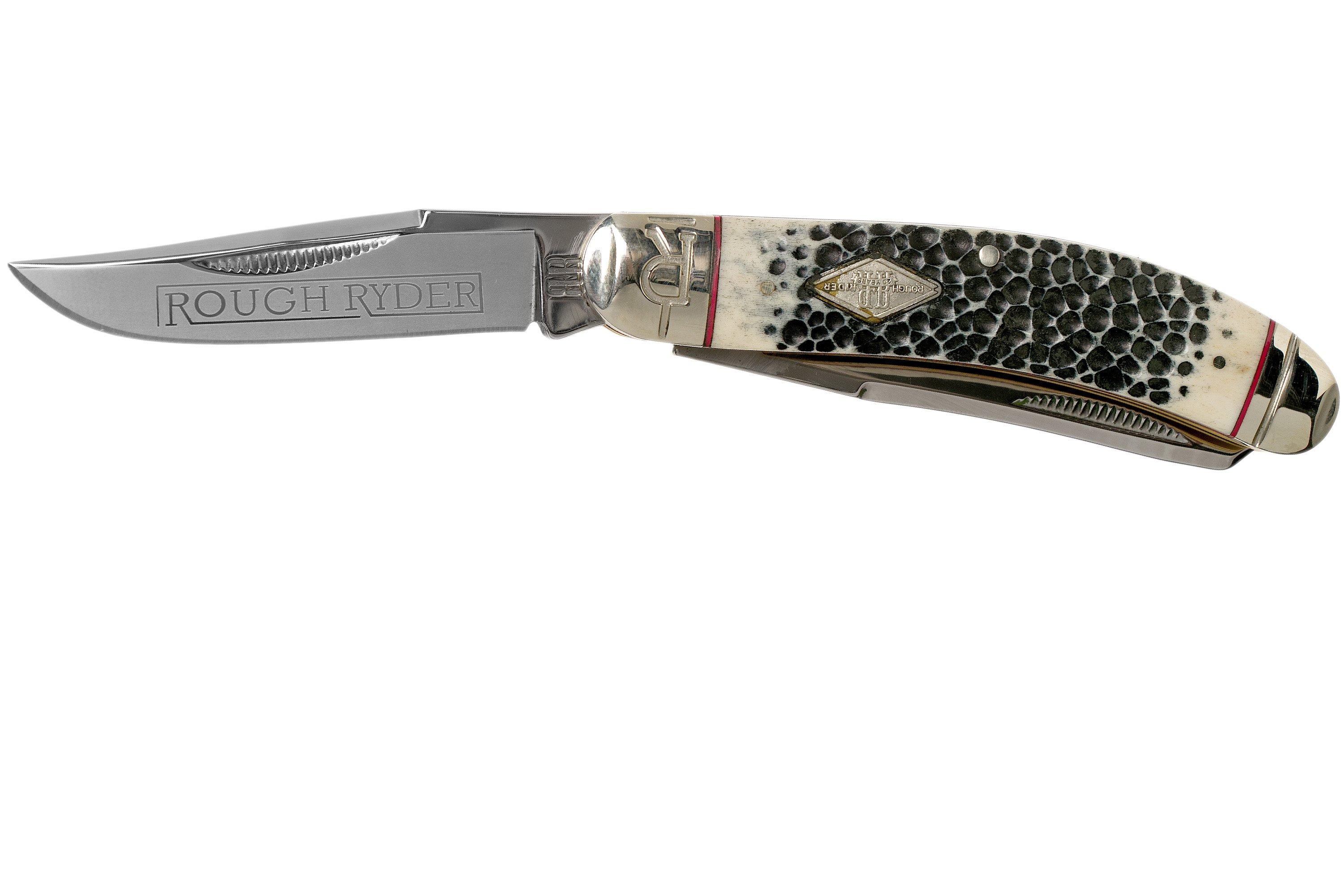 Rough Ryder Buckshot Bone Sowbelly Trapper RR1906 pocket knife ...