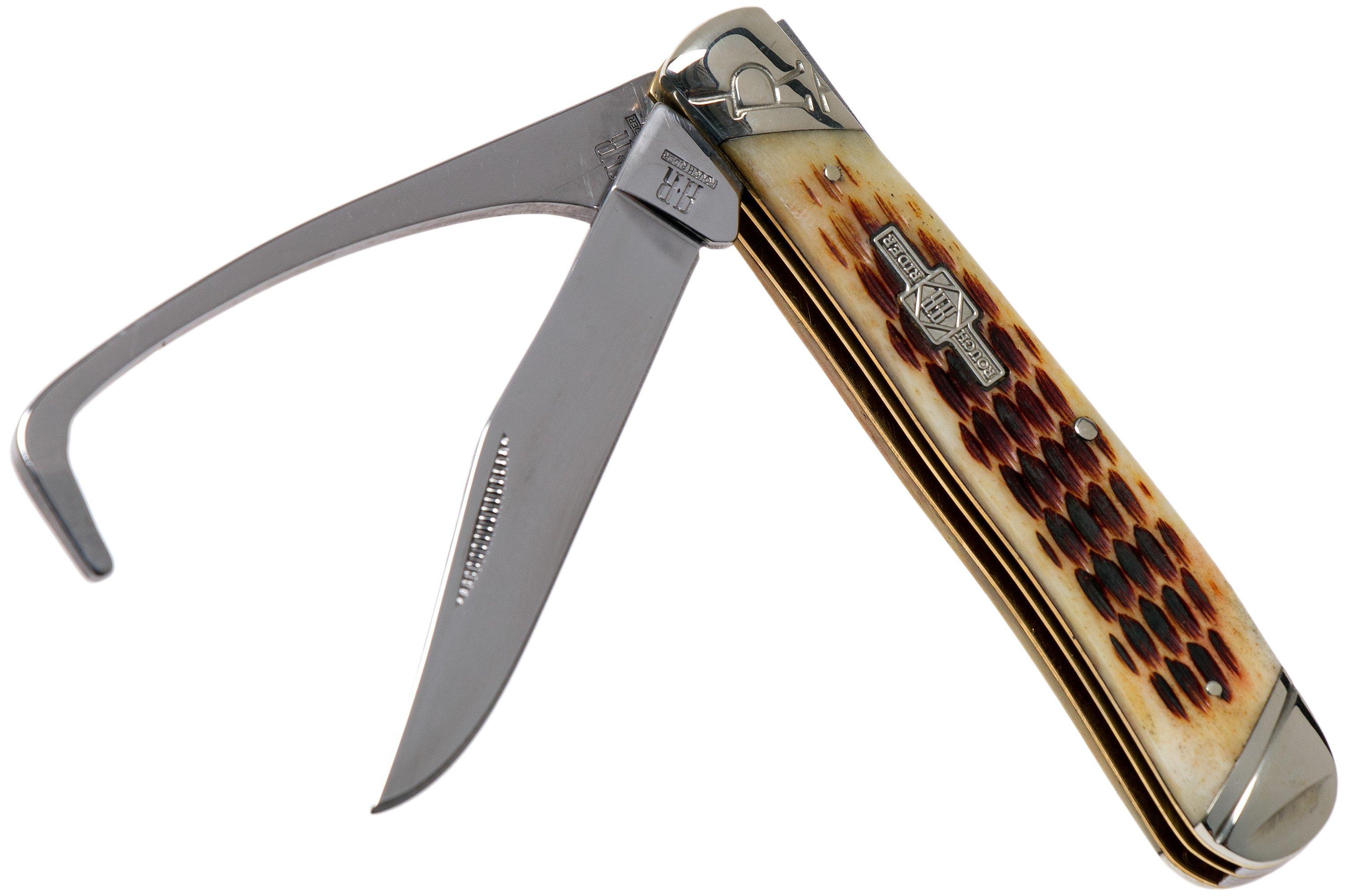 【nabe190様用】RE-ARMED / Rottendam Rough Ryder Equestrian Trapper Amber Bone RR1971 slipjoint