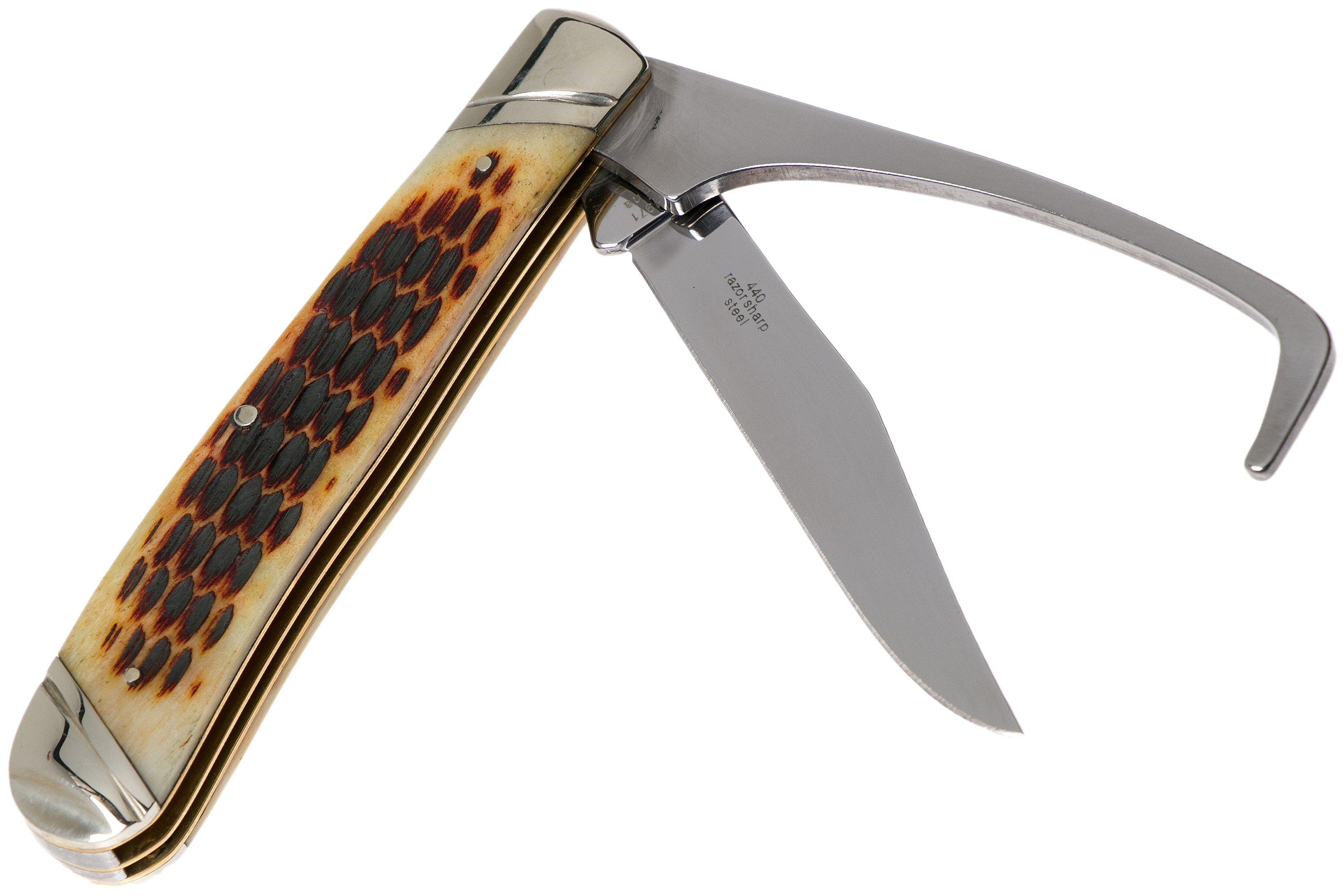 Rough Ryder Equestrian Trapper Amber Bone RR1971 slipjoint pocket knife Advantageously