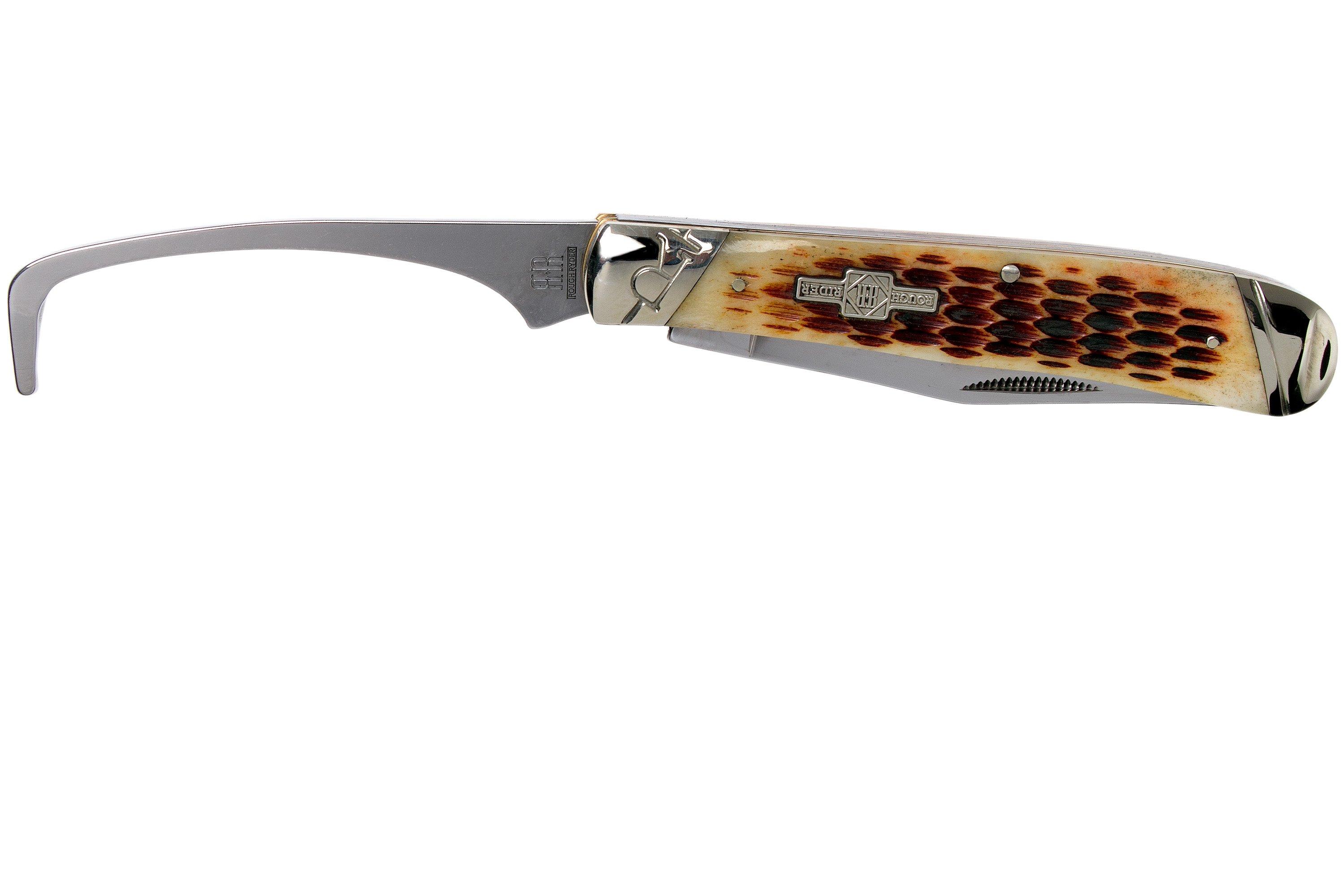Rough Ryder Equestrian Trapper Amber Bone RR1971 slipjoint