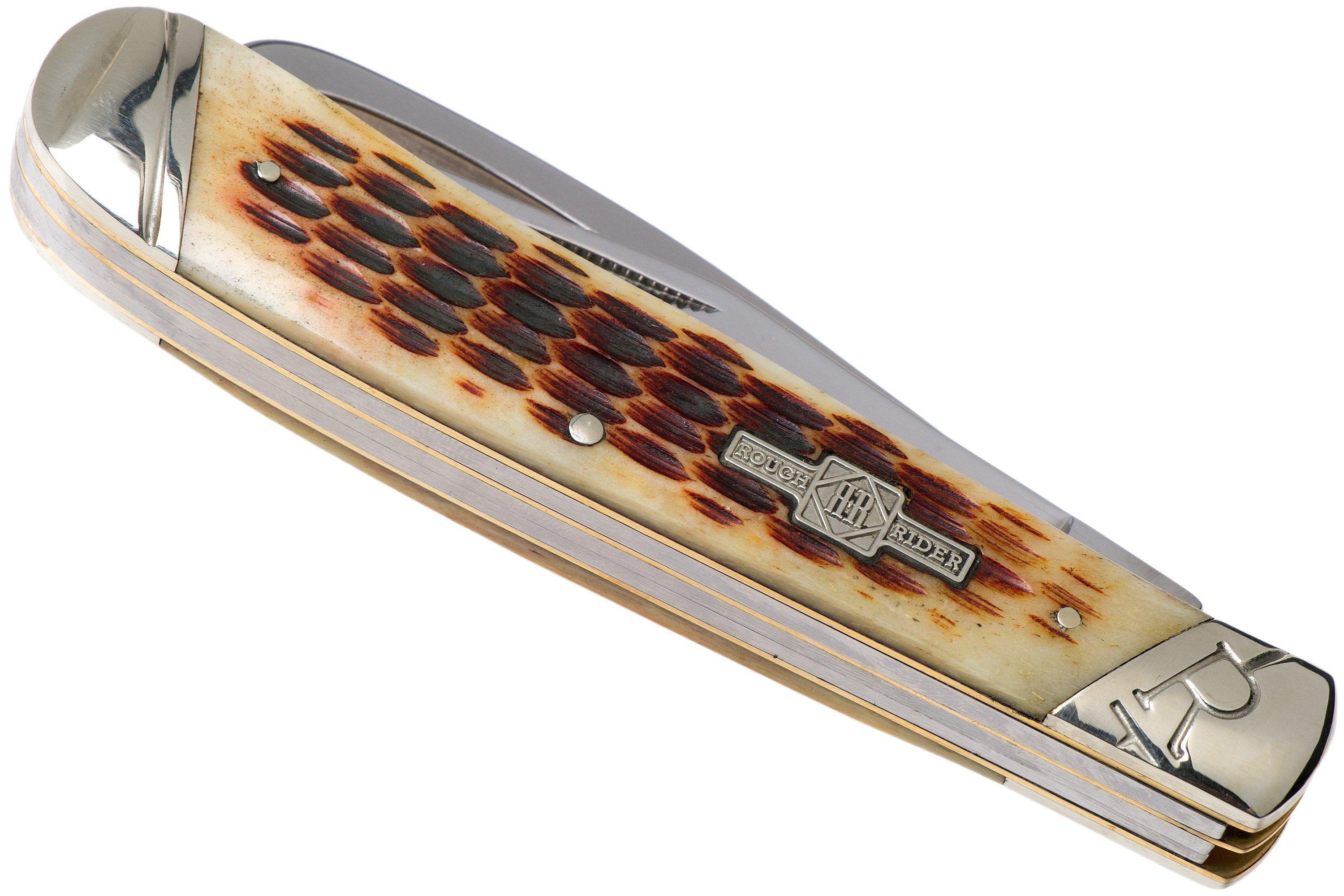【nabe190様用】RE-ARMED / Rottendam Rough Ryder Equestrian Trapper Amber Bone RR1971 slipjoint