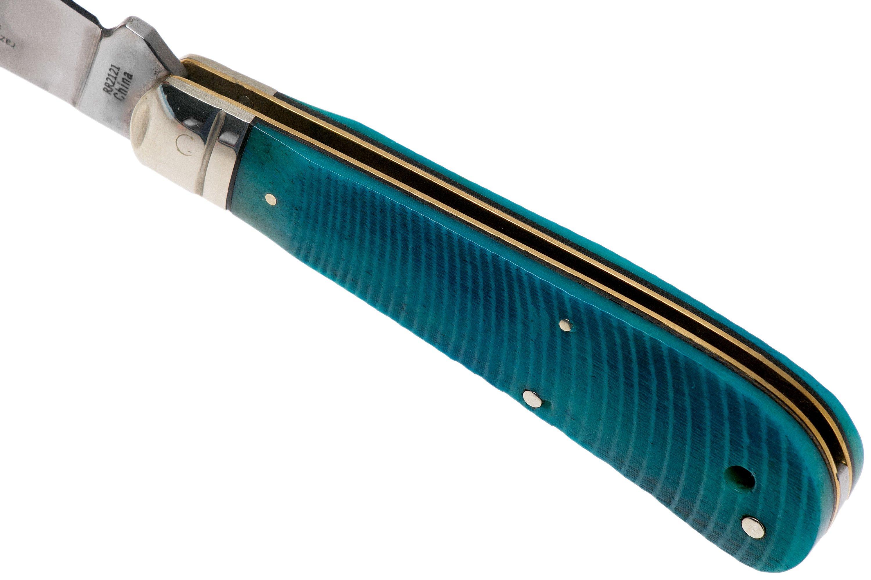 Rough Ryder Black & Blue Hawkbill RR2121 pocket knife | Advantageously ...