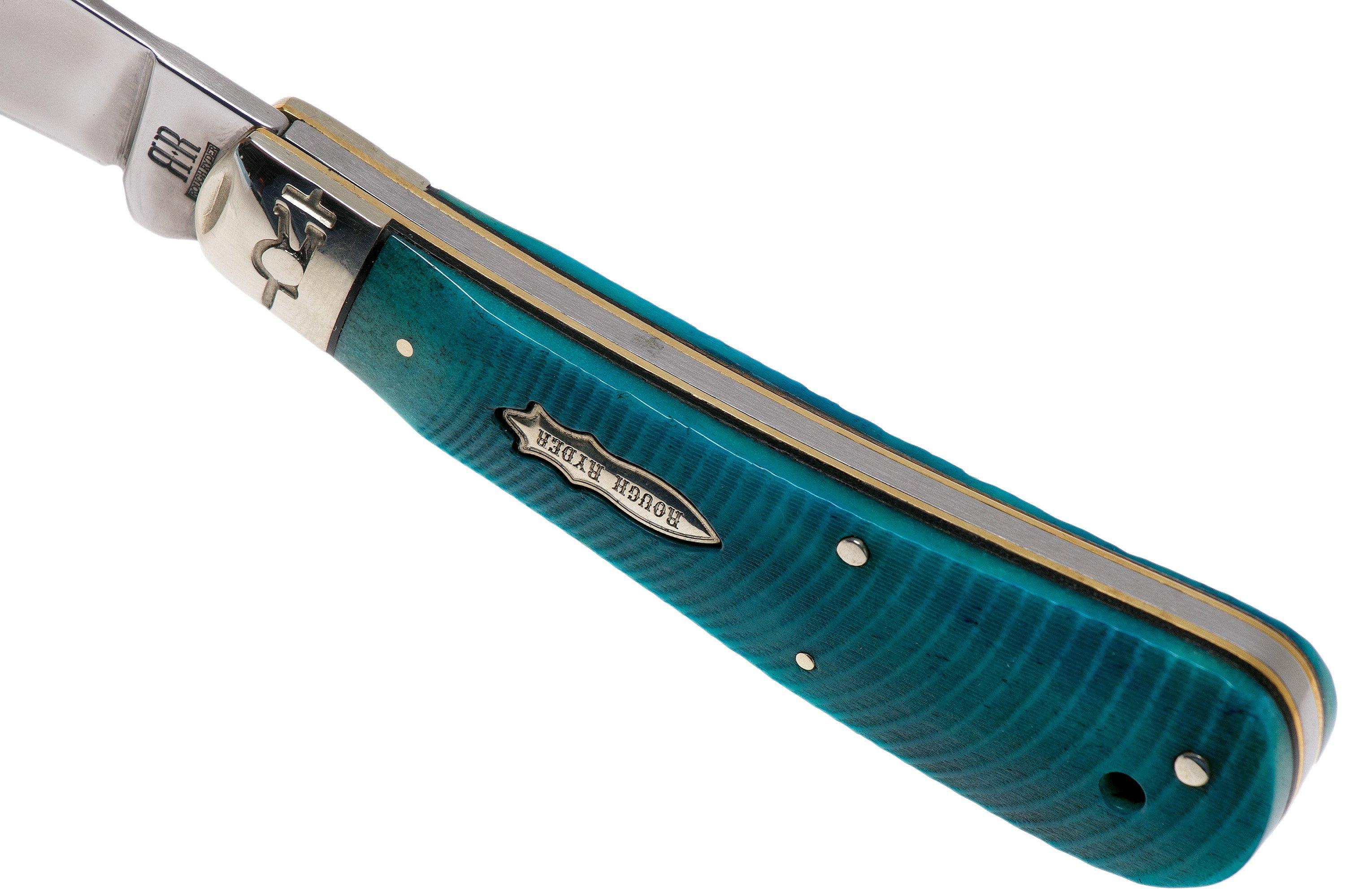 Rough Ryder Black & Blue Hawkbill RR2121 pocket knife