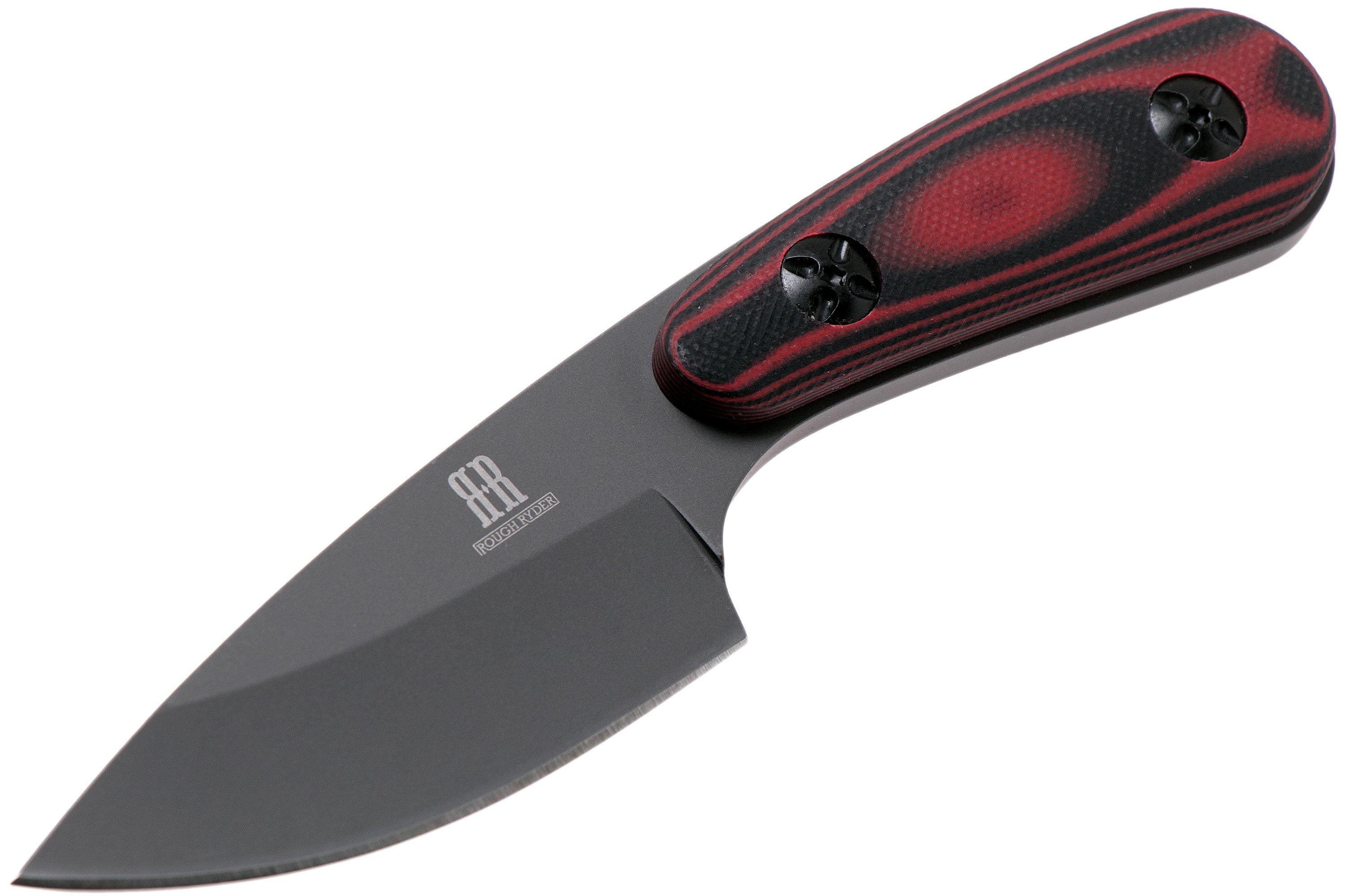 Rough Ryder Red Black G10 Fixed Blade RR2163 fixed knife ...