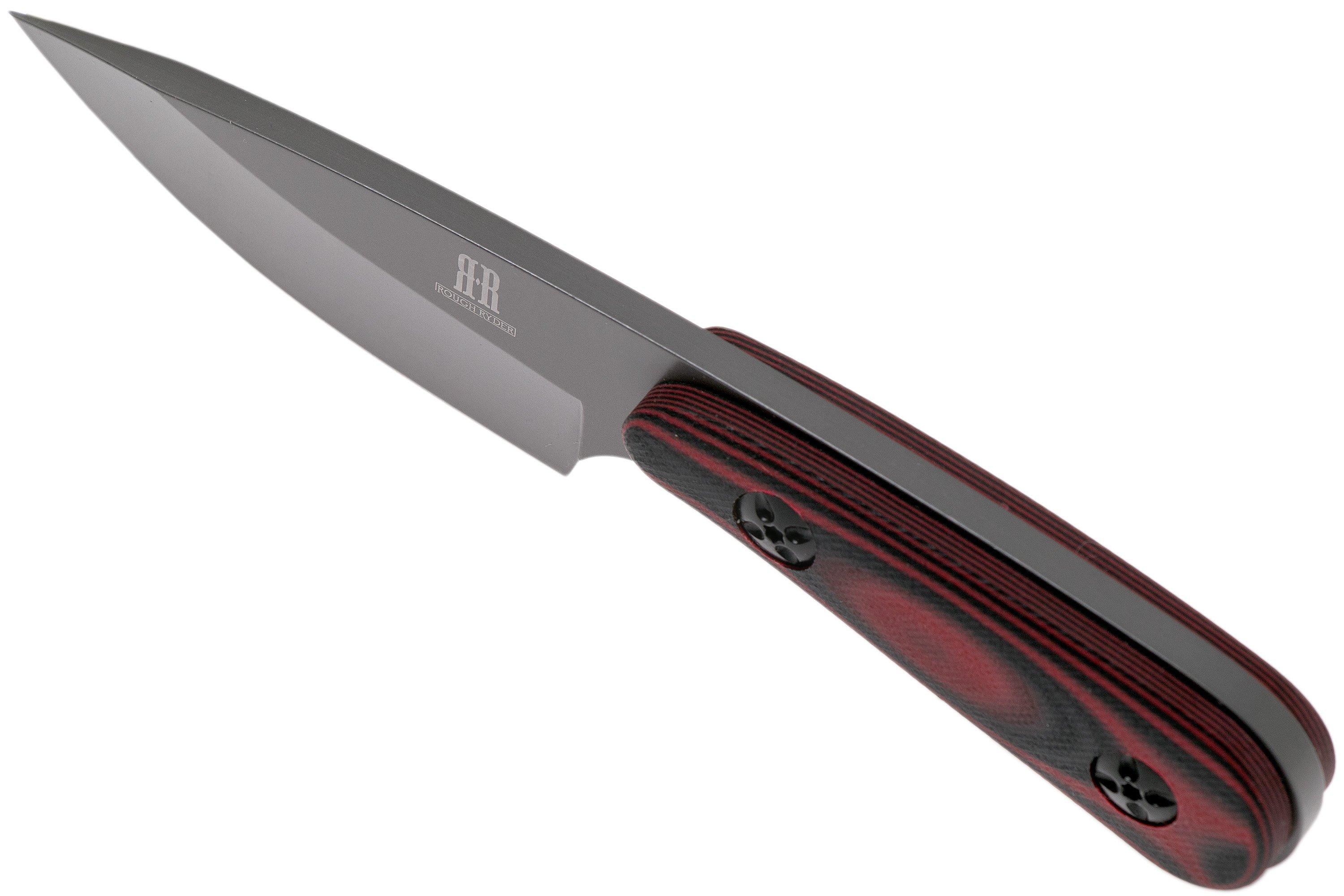 Rough Ryder Red Black G10 Fixed Blade RR2163 fixed knife ...