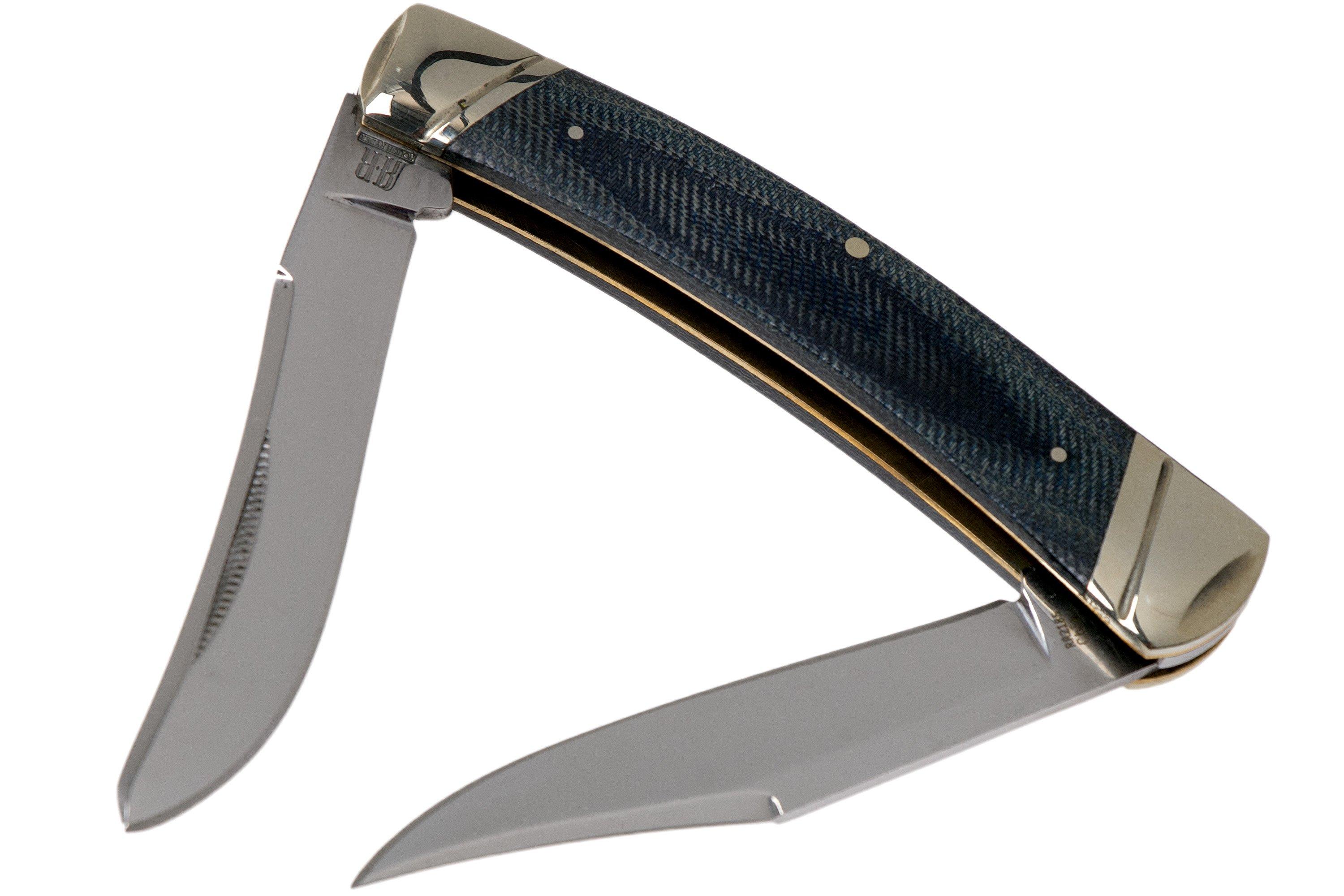 Rough Ryder Large Moose Denim RR2185 Carbon slipjoint pocket knife