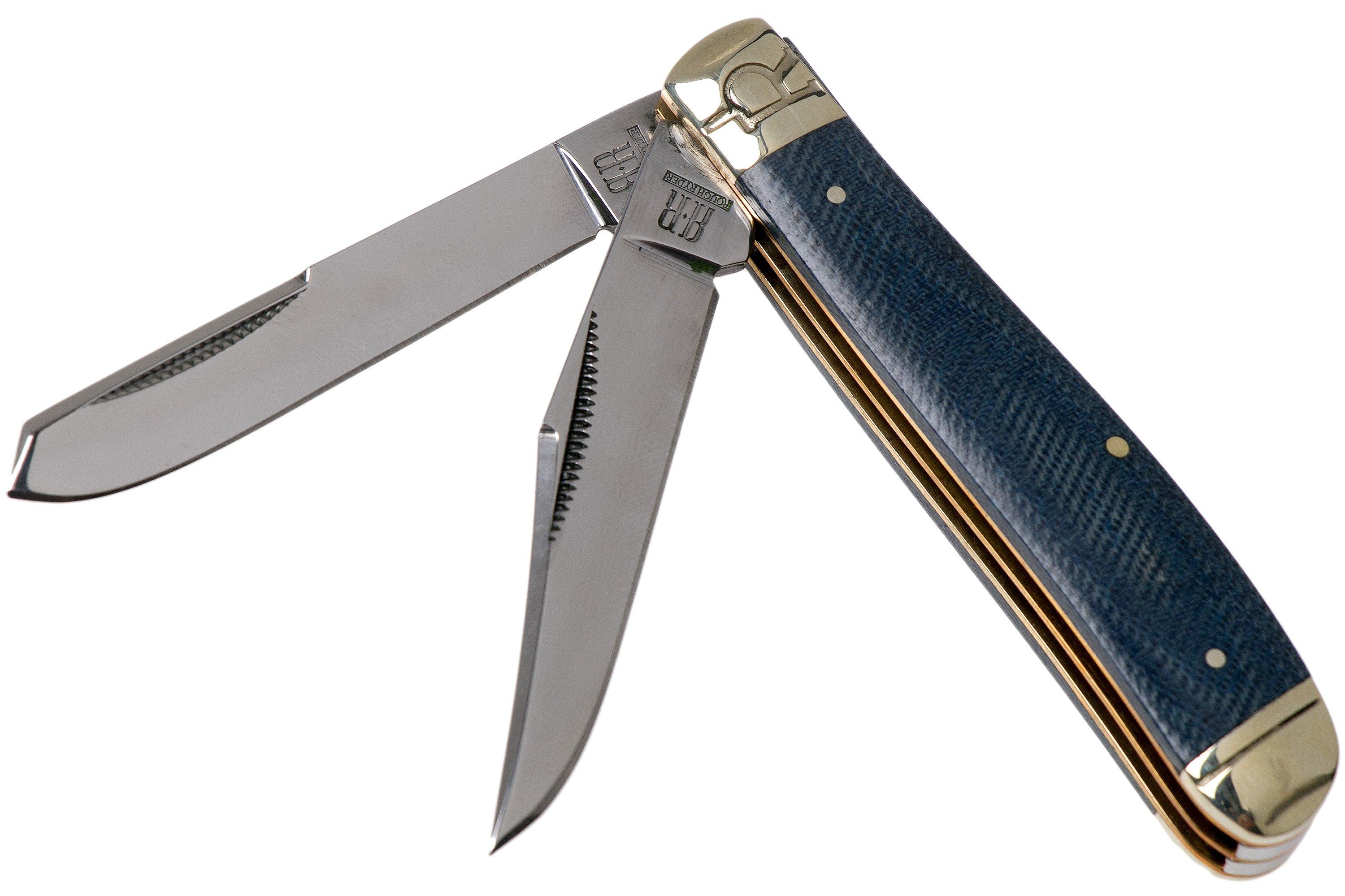 Rough Ryder Mini Trapper Denim RR2187 Carbon slipjoint pocket knife ...