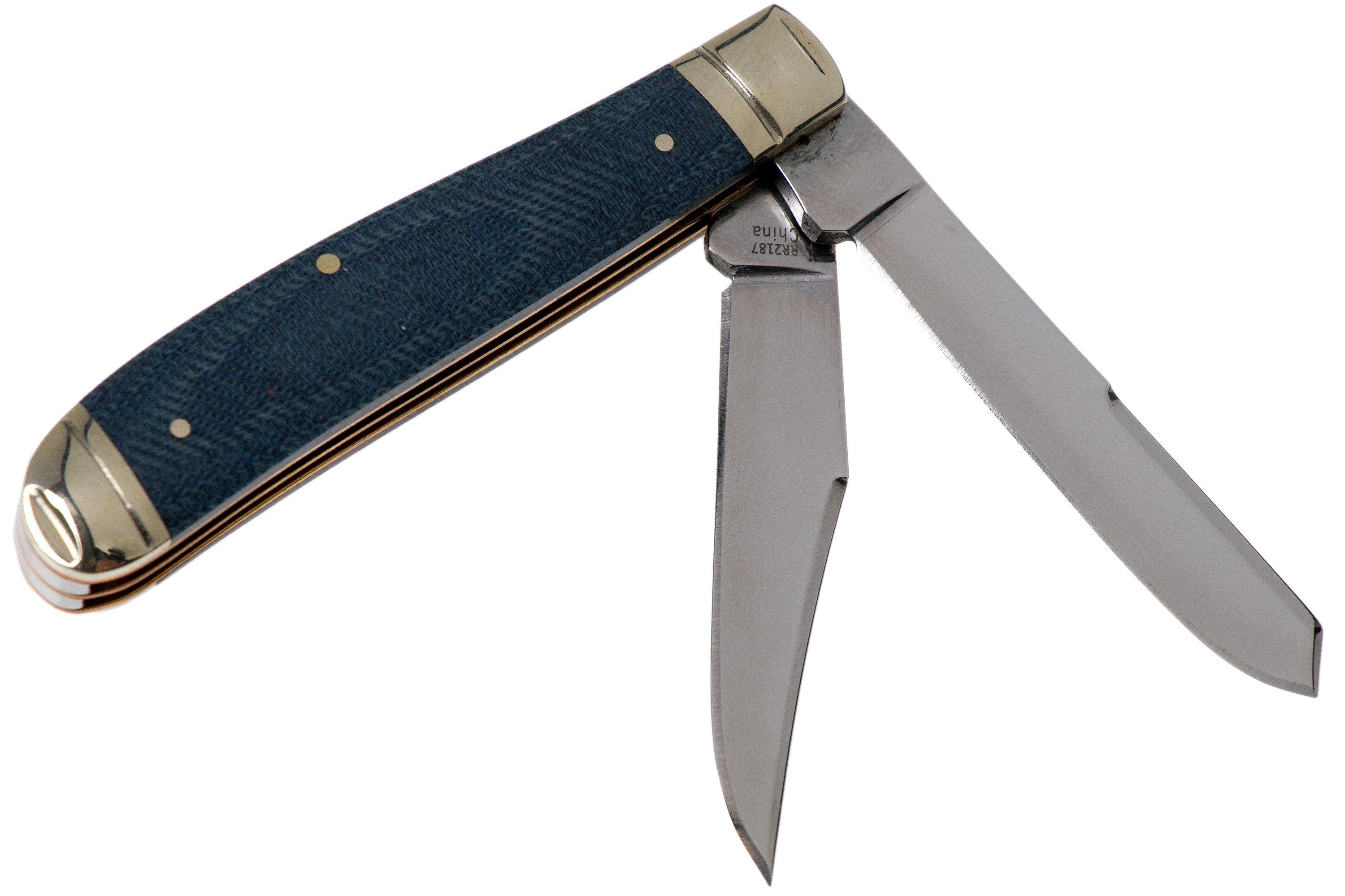 Rough Ryder Mini Trapper Denim RR2187 Carbon couteau de poche slipjoint ...