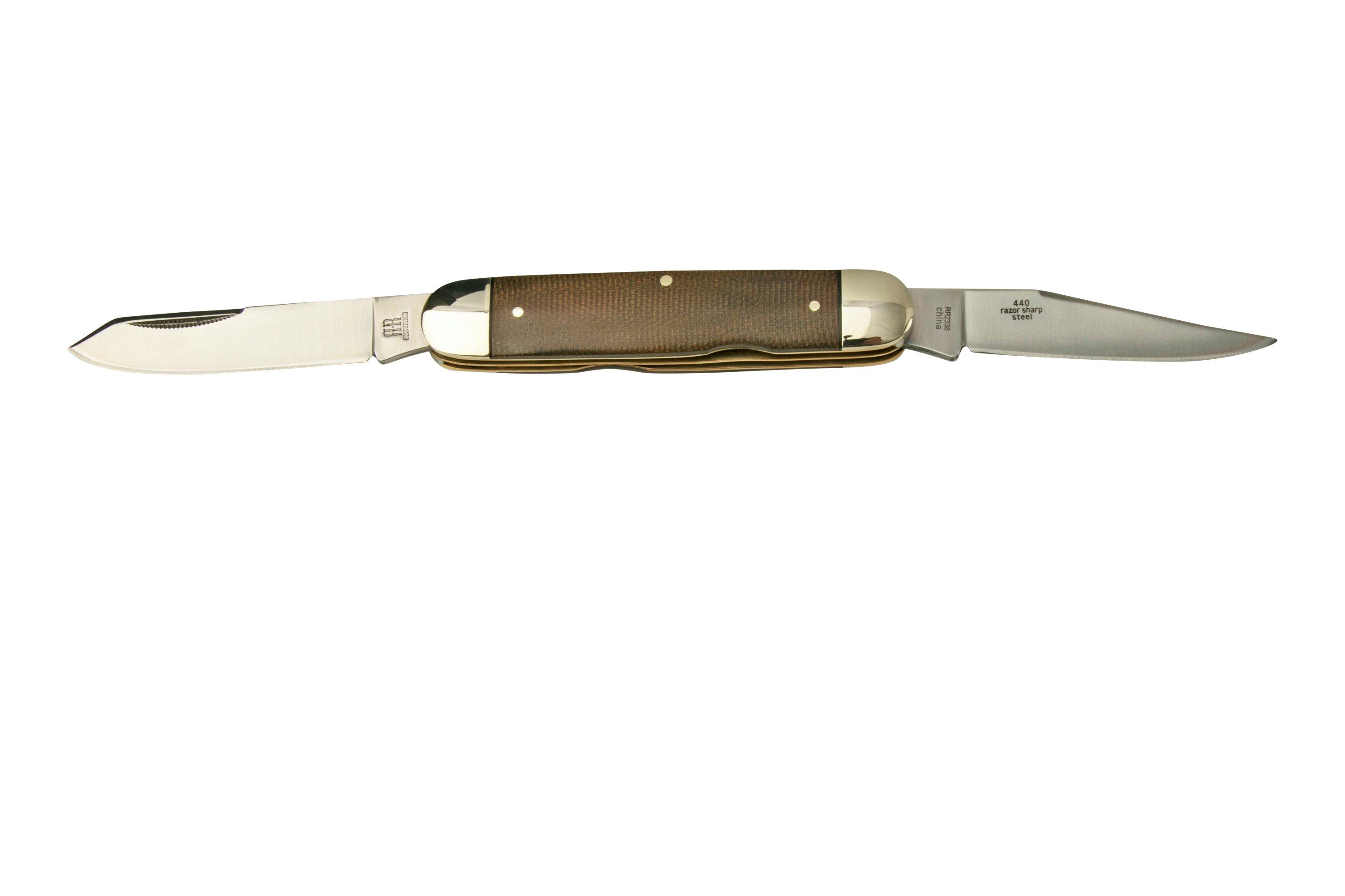 Rough Ryder Brown Burlap Moose RR2338, pocket knife