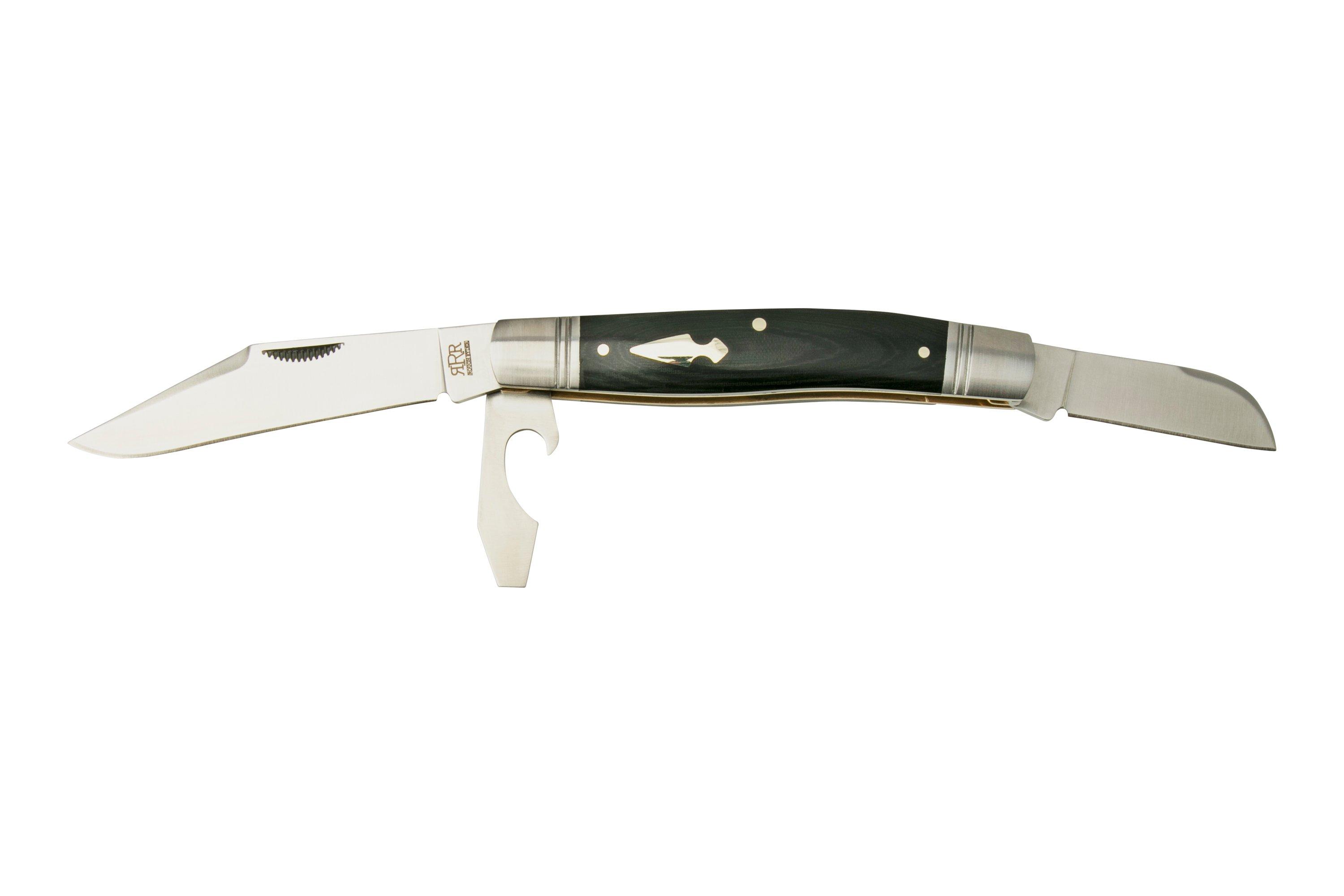 Rough Ryder Reserve Common Stock D2 Black Micarta, RRR008 slipjoint ...
